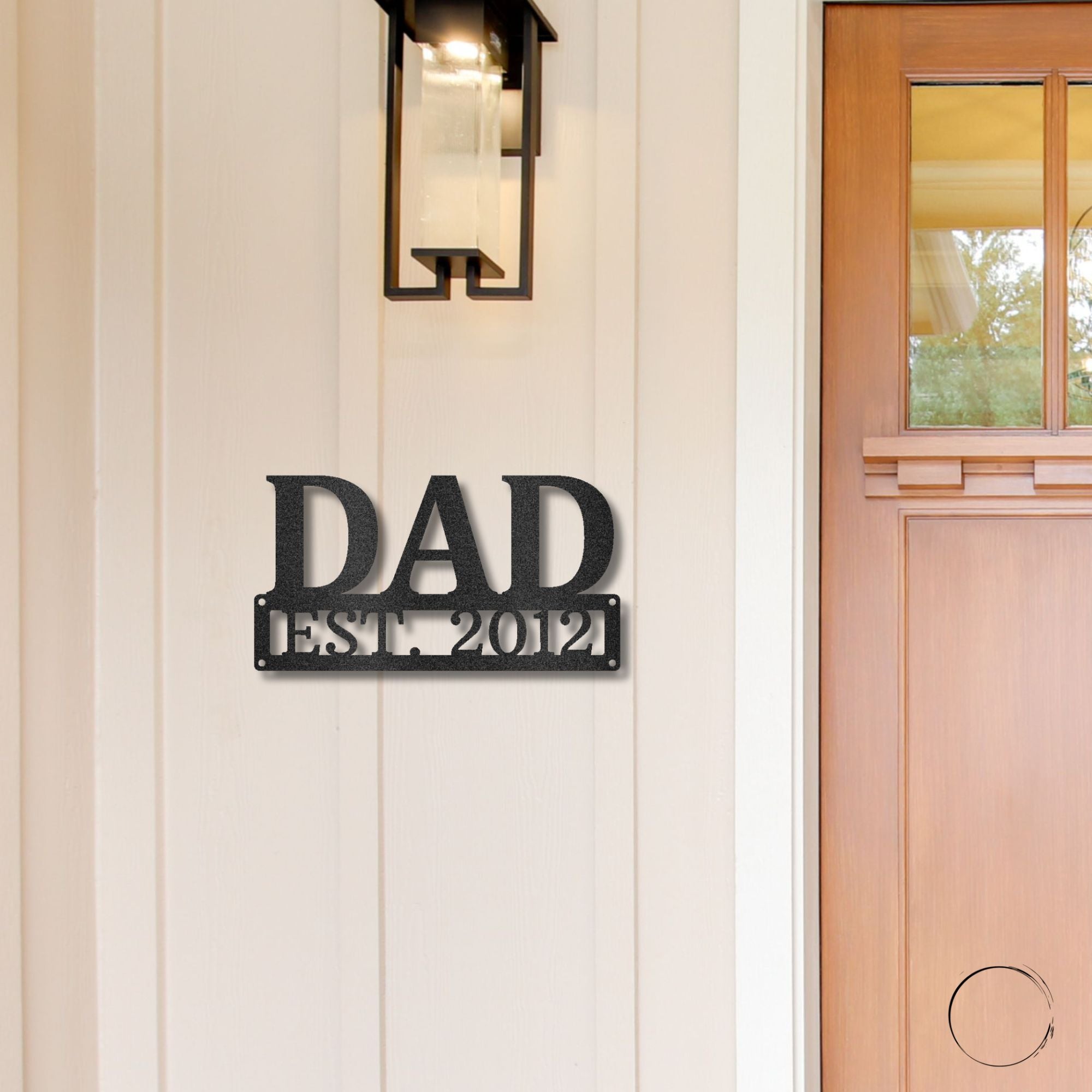 Dad Est. Year Metal Wall Art – Personalized Dad Established Date Sign – Father’s Day Gift – Custom Family Decor