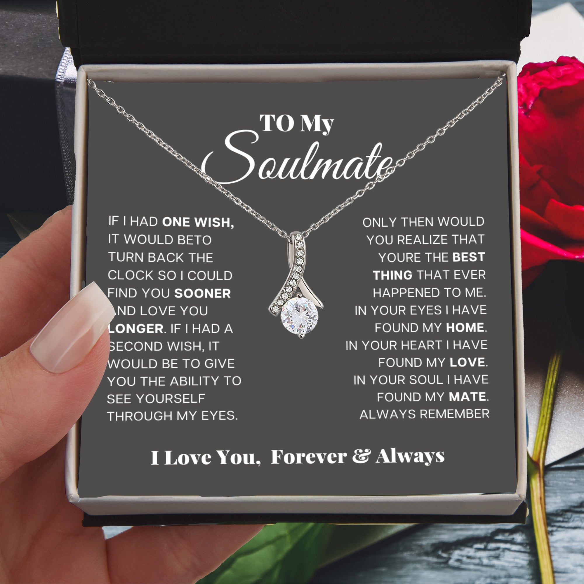 To my soulmate, in your eyes I have found my home