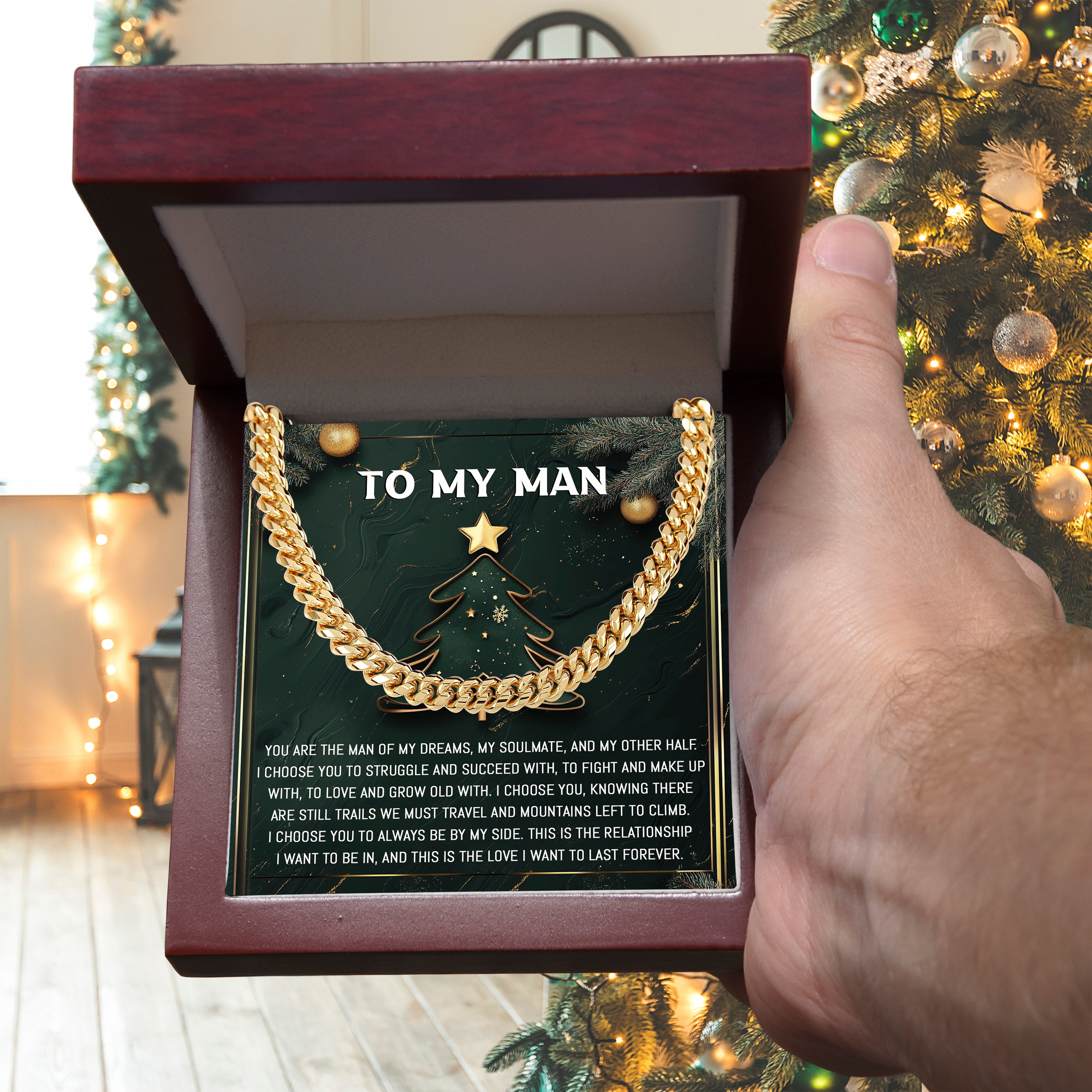 To My Man “My Soulmate” Christmas Message Card | Romantic Gift for Husband or Boyfriend | Forever Love Holiday Keepsake