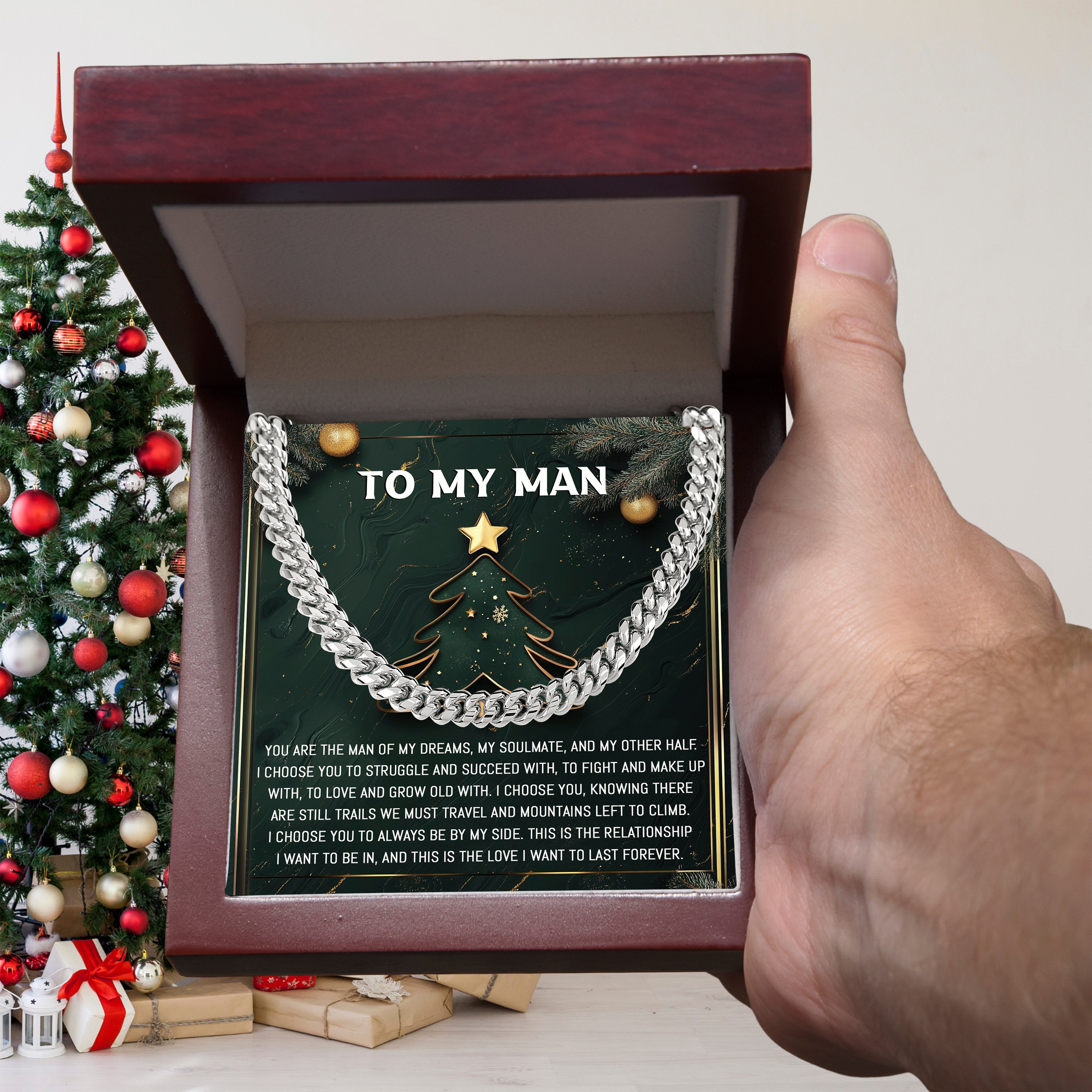 To My Man “My Soulmate” Christmas Message Card | Romantic Gift for Husband or Boyfriend | Forever Love Holiday Keepsake