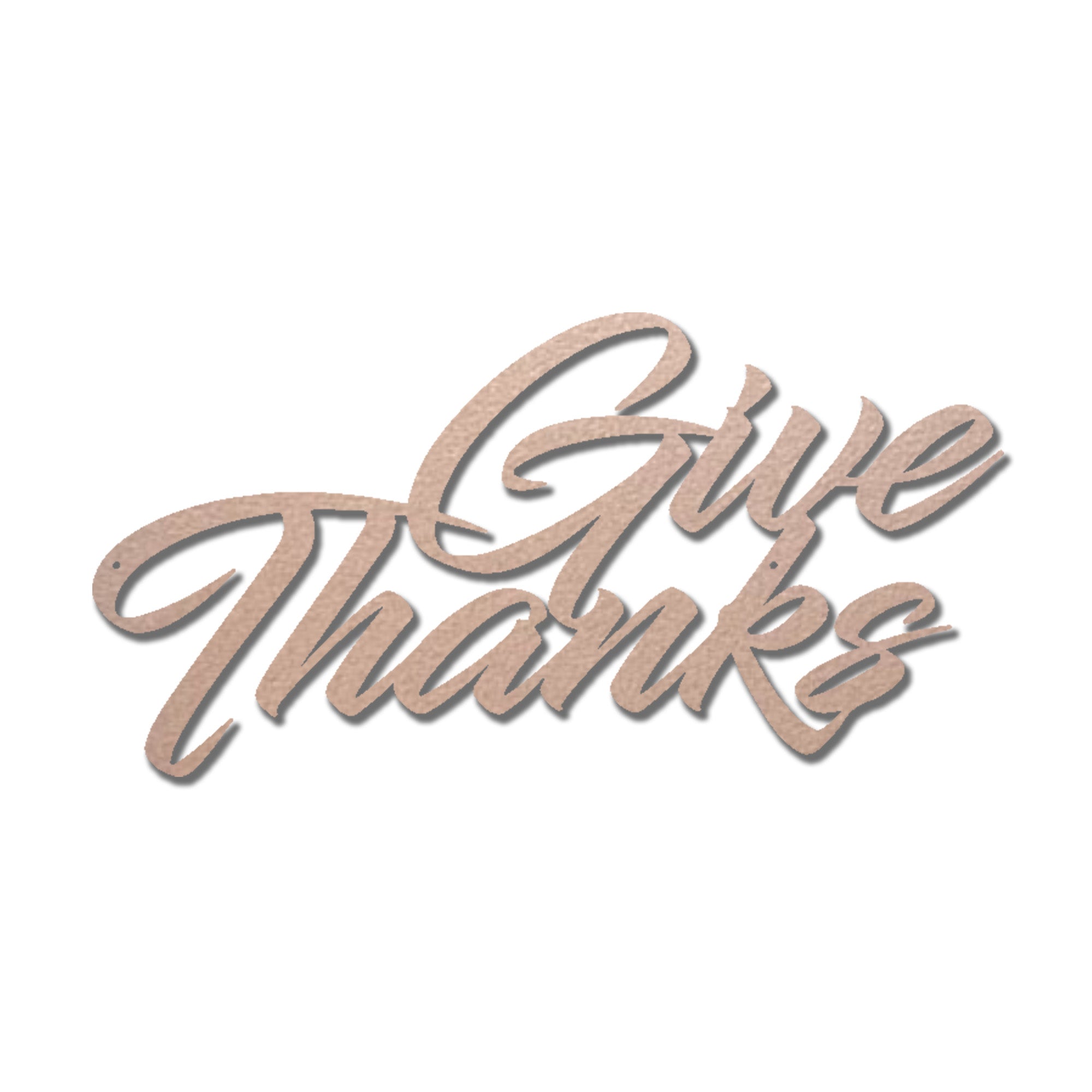 Give Thanks Metal Wall Art Sign – Christian Gratitude Decor – Inspirational Faith Steel Sign – Thanksgiving Farmhouse Wall Decor