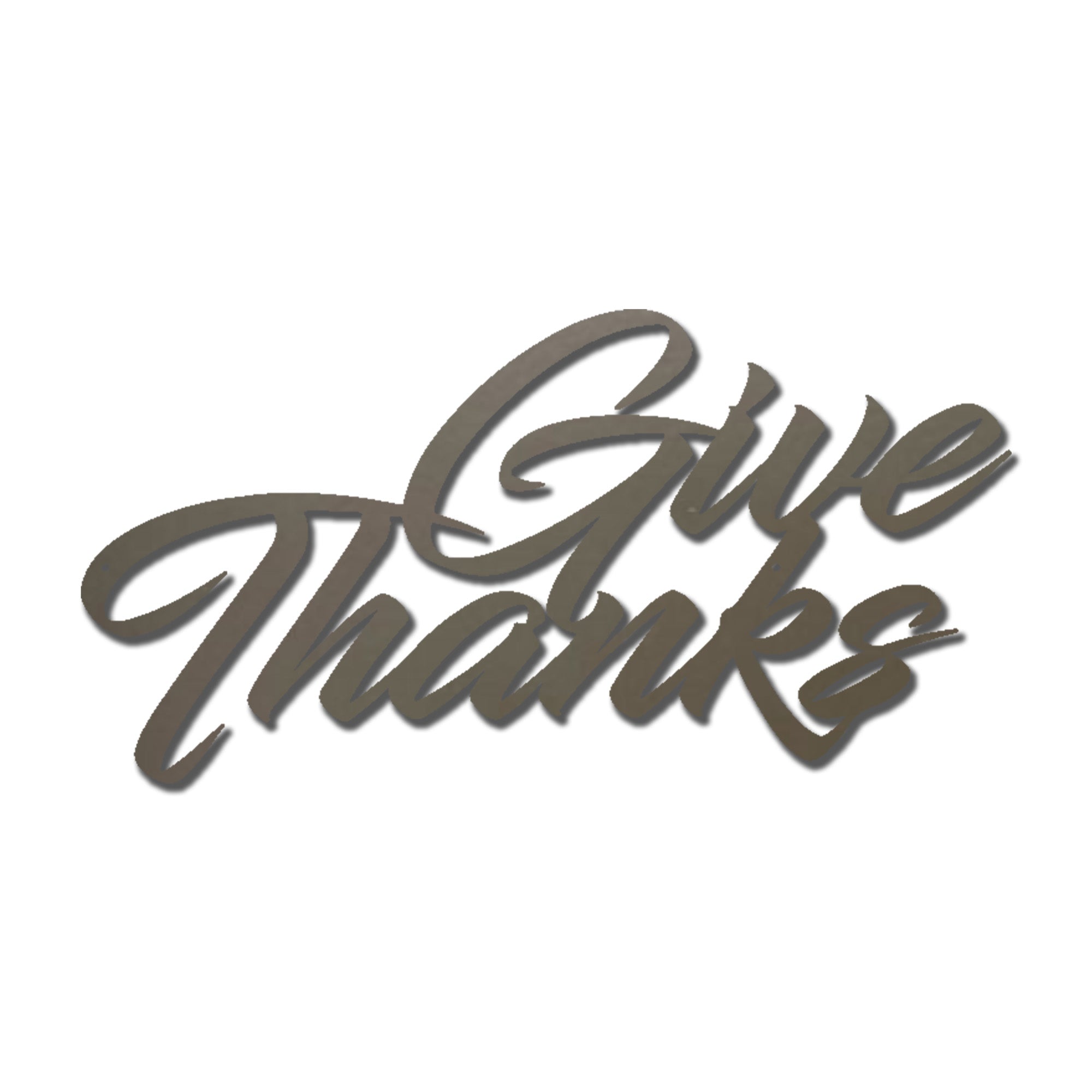 Give Thanks Metal Wall Art Sign – Christian Gratitude Decor – Inspirational Faith Steel Sign – Thanksgiving Farmhouse Wall Decor