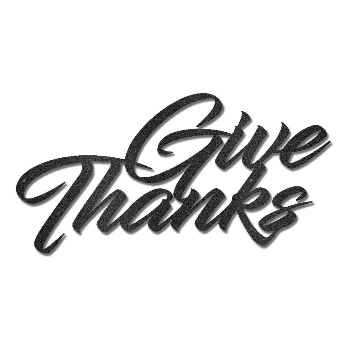 Give Thanks Metal Wall Art Sign – Christian Gratitude Decor – Inspirational Faith Steel Sign – Thanksgiving Farmhouse Wall Decor