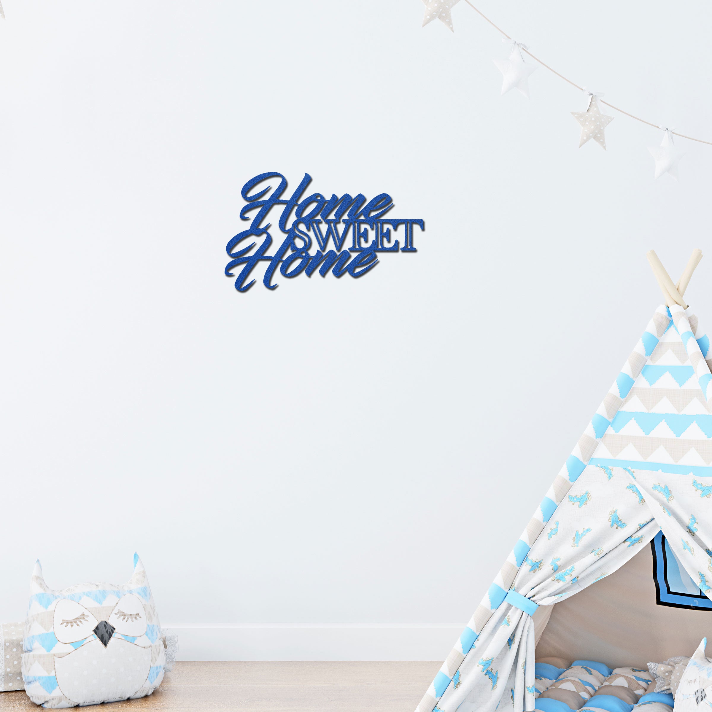 Home Sweet Home Steel Sign, Farmhouse Wall Decor, Script Metal Wall Art, Rustic Home Decor, Housewarming Gift