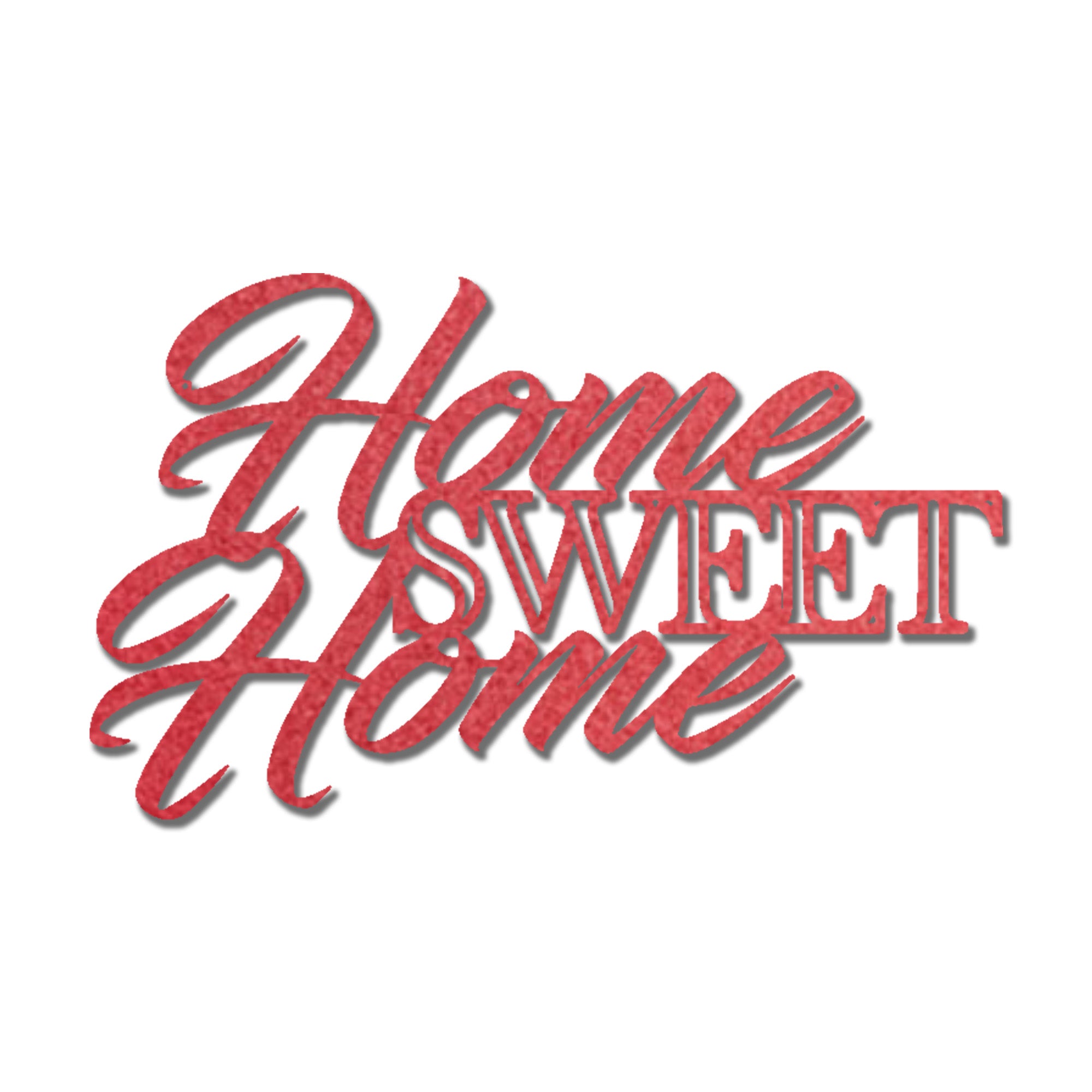 Home Sweet Home Steel Sign, Farmhouse Wall Decor, Script Metal Wall Art, Rustic Home Decor, Housewarming Gift
