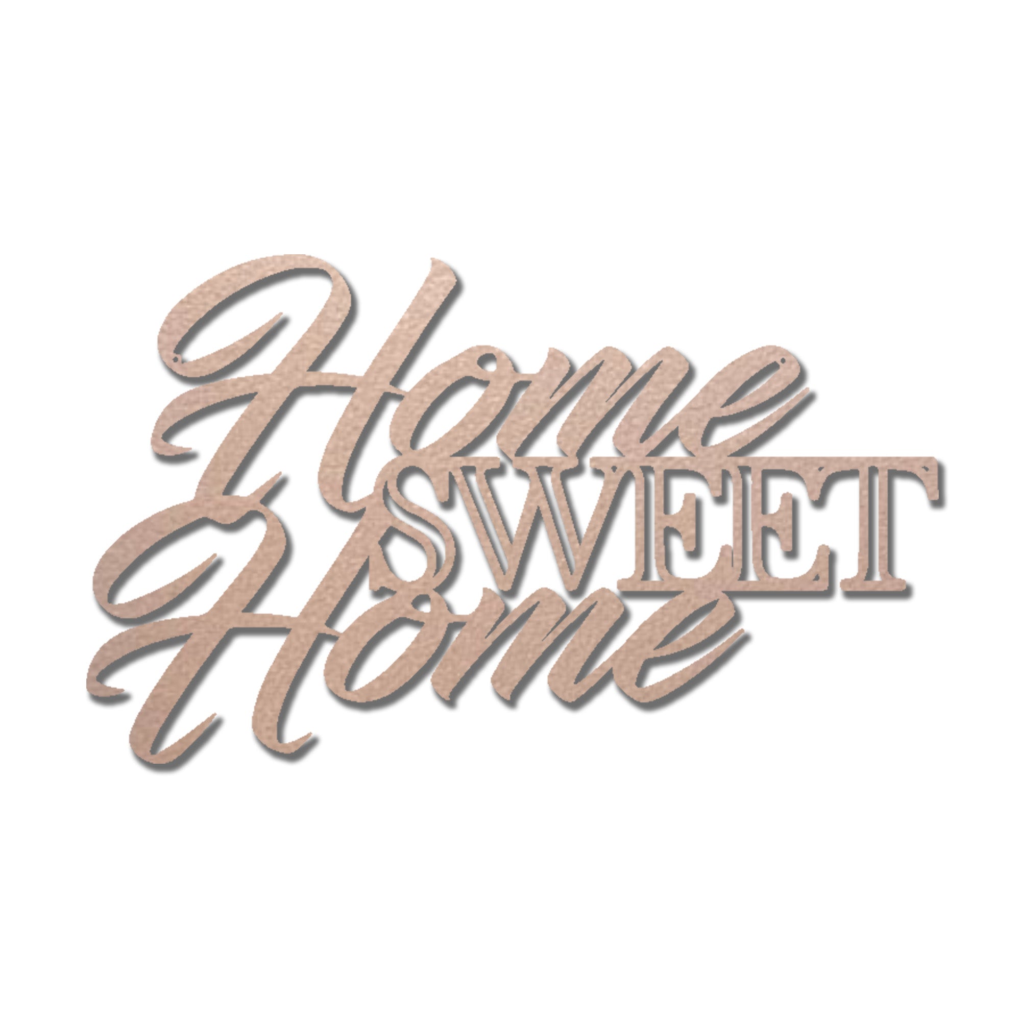 Home Sweet Home Steel Sign, Farmhouse Wall Decor, Script Metal Wall Art, Rustic Home Decor, Housewarming Gift