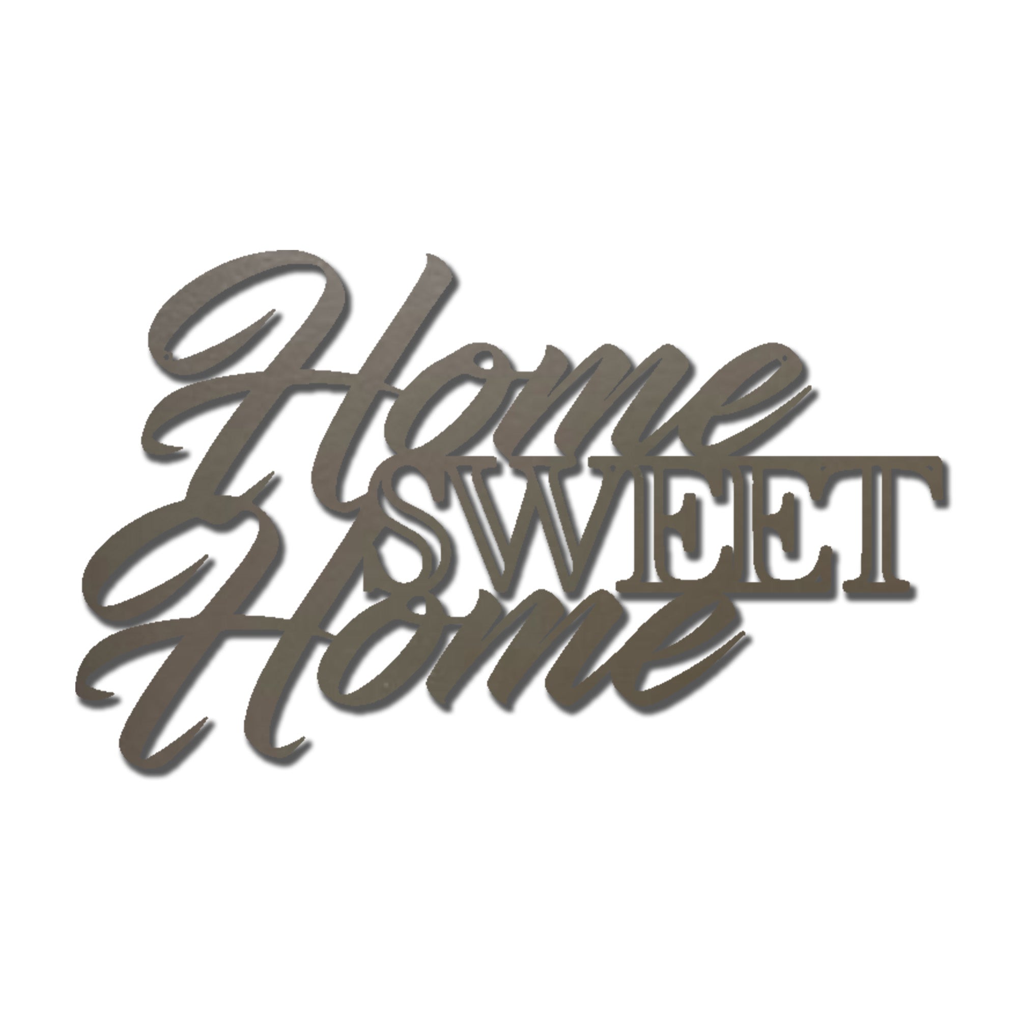 Home Sweet Home Steel Sign, Farmhouse Wall Decor, Script Metal Wall Art, Rustic Home Decor, Housewarming Gift