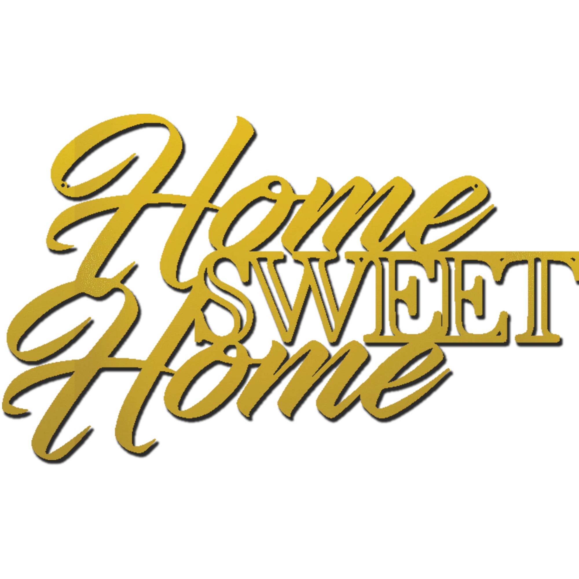 Home Sweet Home Steel Sign, Farmhouse Wall Decor, Script Metal Wall Art, Rustic Home Decor, Housewarming Gift