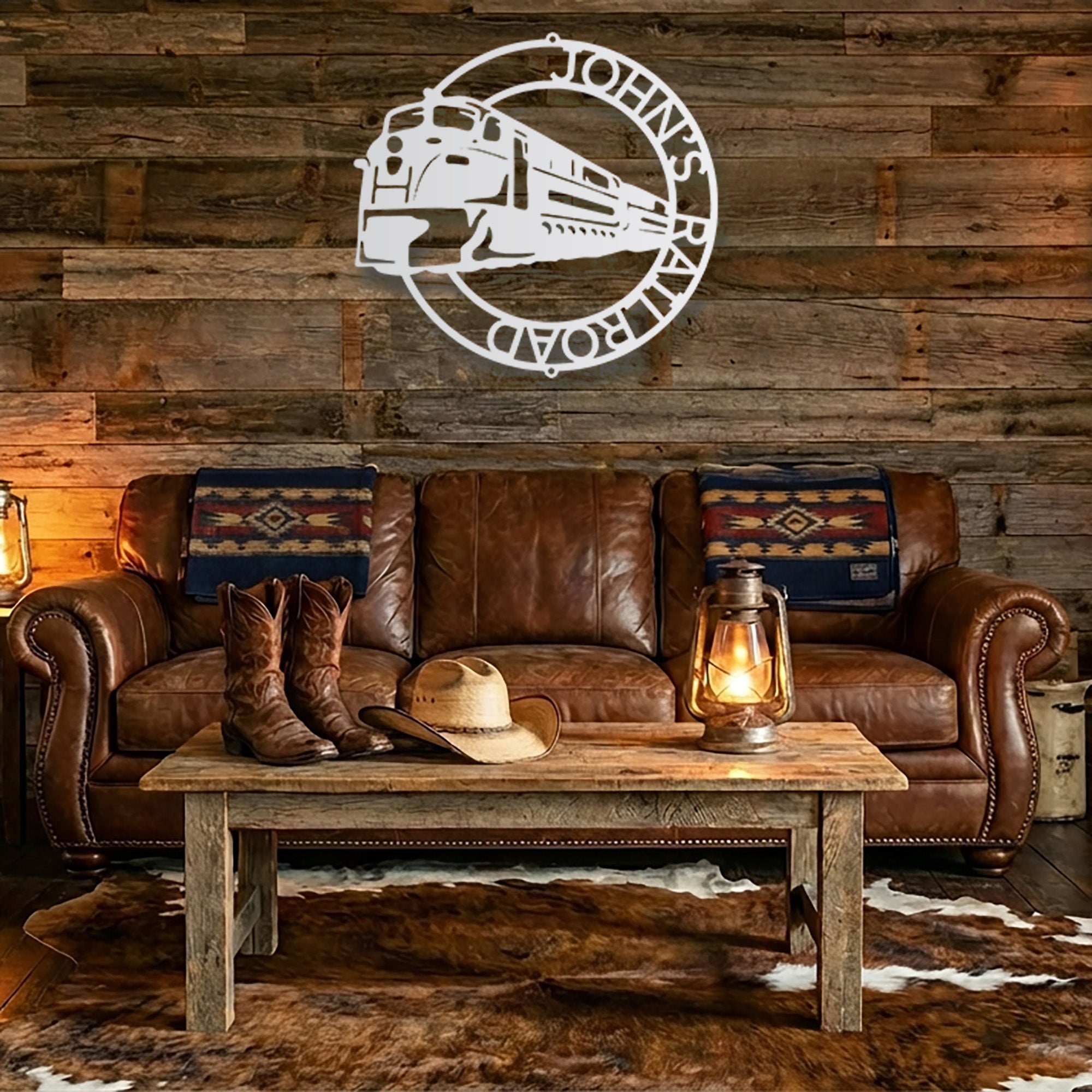 Railroad Train Metal Wall Art – Locomotive Wall Decor – Railroad Enthusiast Gift – Train Lover Wall Sign