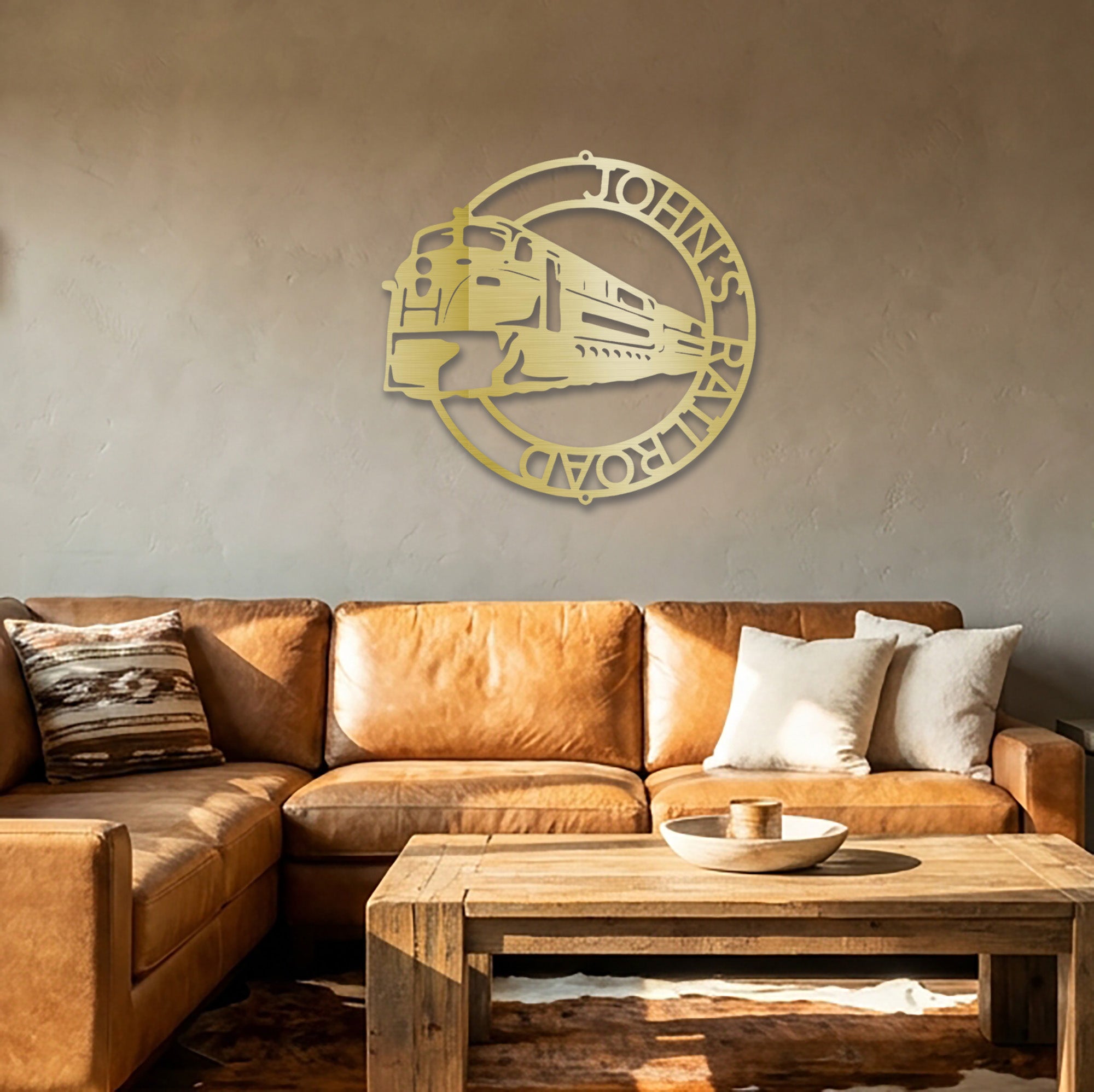 Railroad Train Metal Wall Art – Locomotive Wall Decor – Railroad Enthusiast Gift – Train Lover Wall Sign