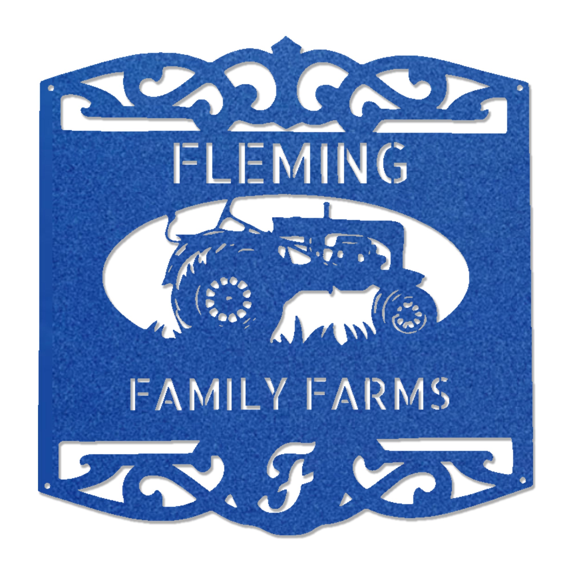Personalized Family Farm Metal Wall Art Sign Custom Farm Name Tractor Steel Sign Elegant Farmhouse Decor Outdoor Ranch Sign