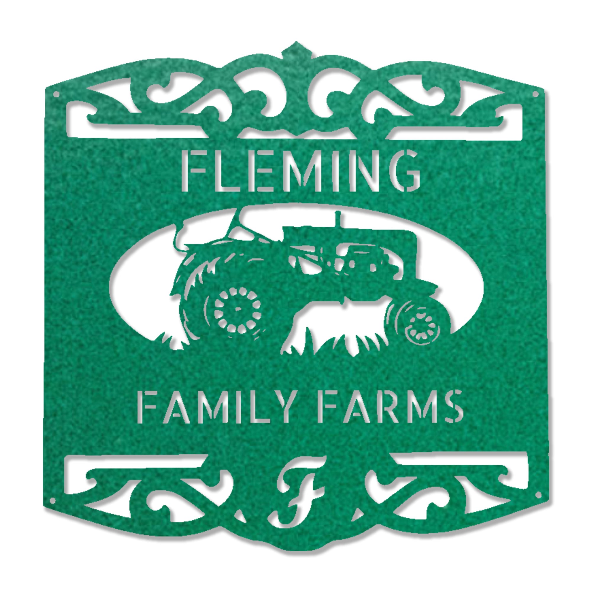 Personalized Family Farm Metal Wall Art Sign Custom Farm Name Tractor Steel Sign Elegant Farmhouse Decor Outdoor Ranch Sign
