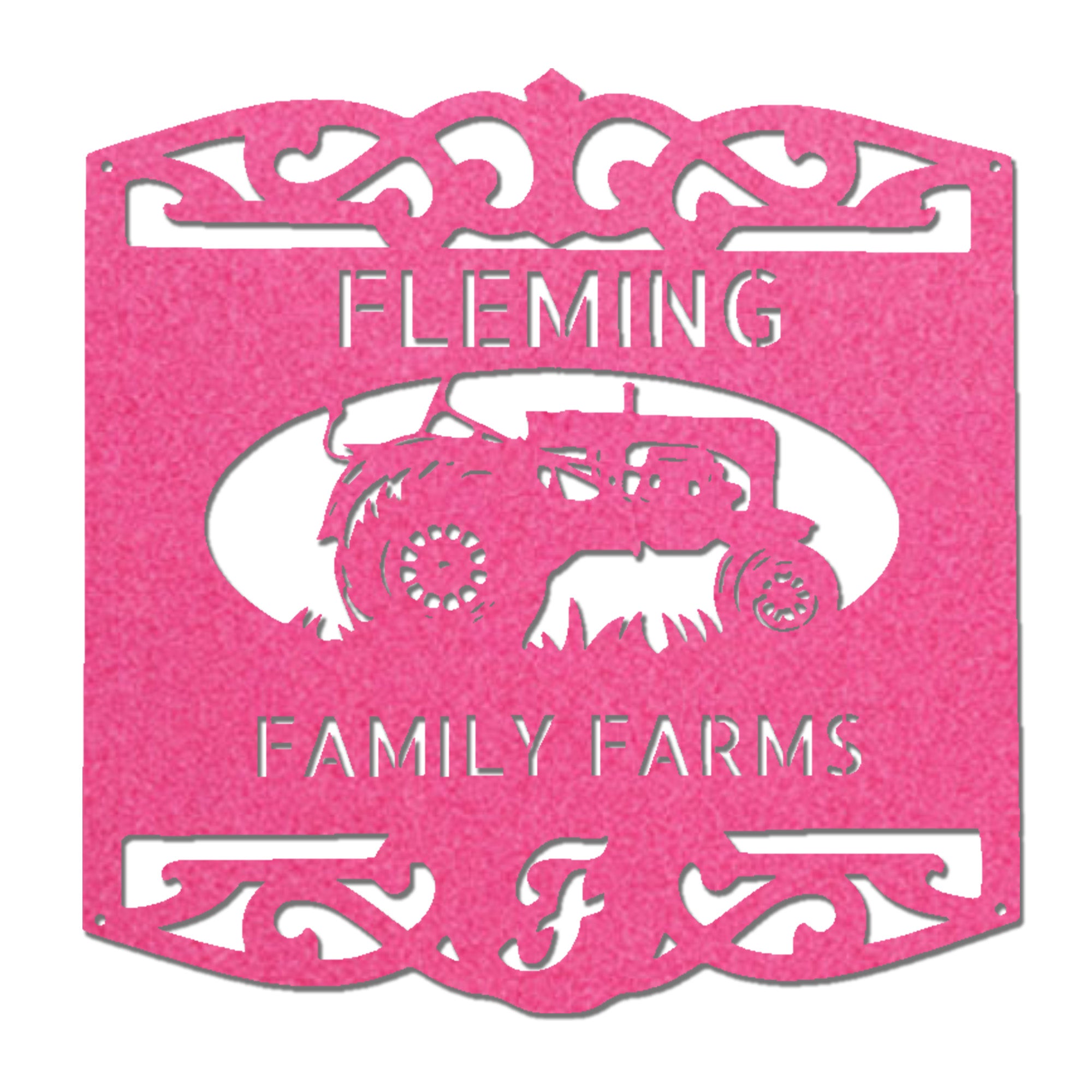 Personalized Family Farm Metal Wall Art Sign Custom Farm Name Tractor Steel Sign Elegant Farmhouse Decor Outdoor Ranch Sign