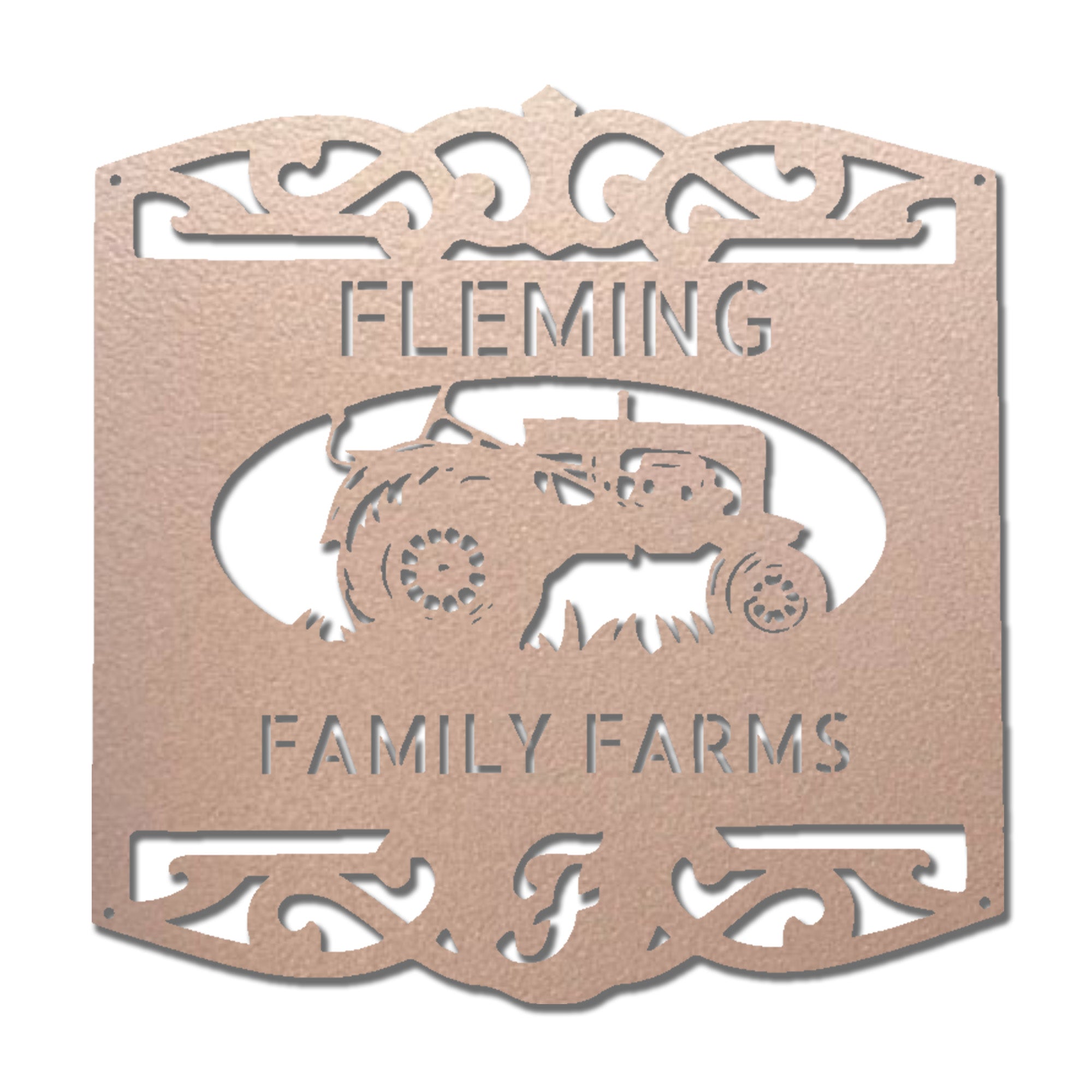 Personalized Family Farm Metal Wall Art Sign Custom Farm Name Tractor Steel Sign Elegant Farmhouse Decor Outdoor Ranch Sign