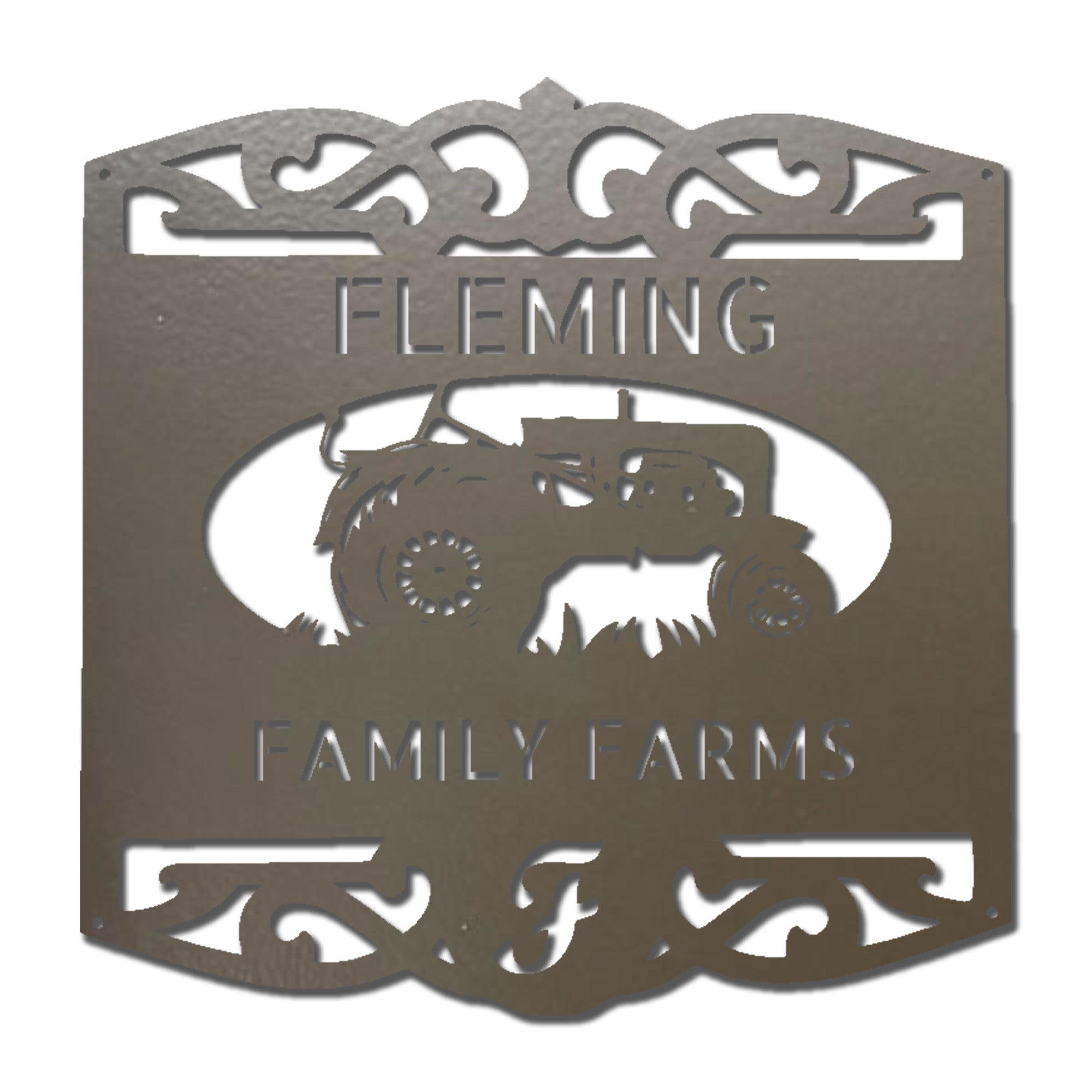 Personalized Family Farm Metal Wall Art Sign Custom Farm Name Tractor Steel Sign Elegant Farmhouse Decor Outdoor Ranch Sign