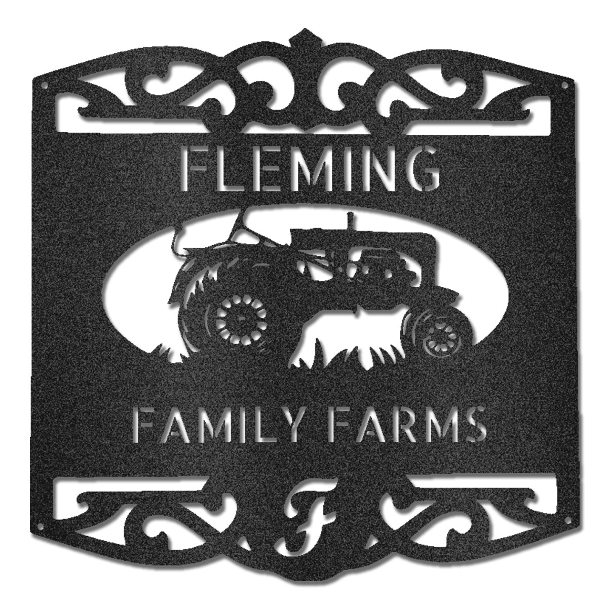Personalized Family Farm Metal Wall Art Sign Custom Farm Name Tractor Steel Sign Elegant Farmhouse Decor Outdoor Ranch Sign