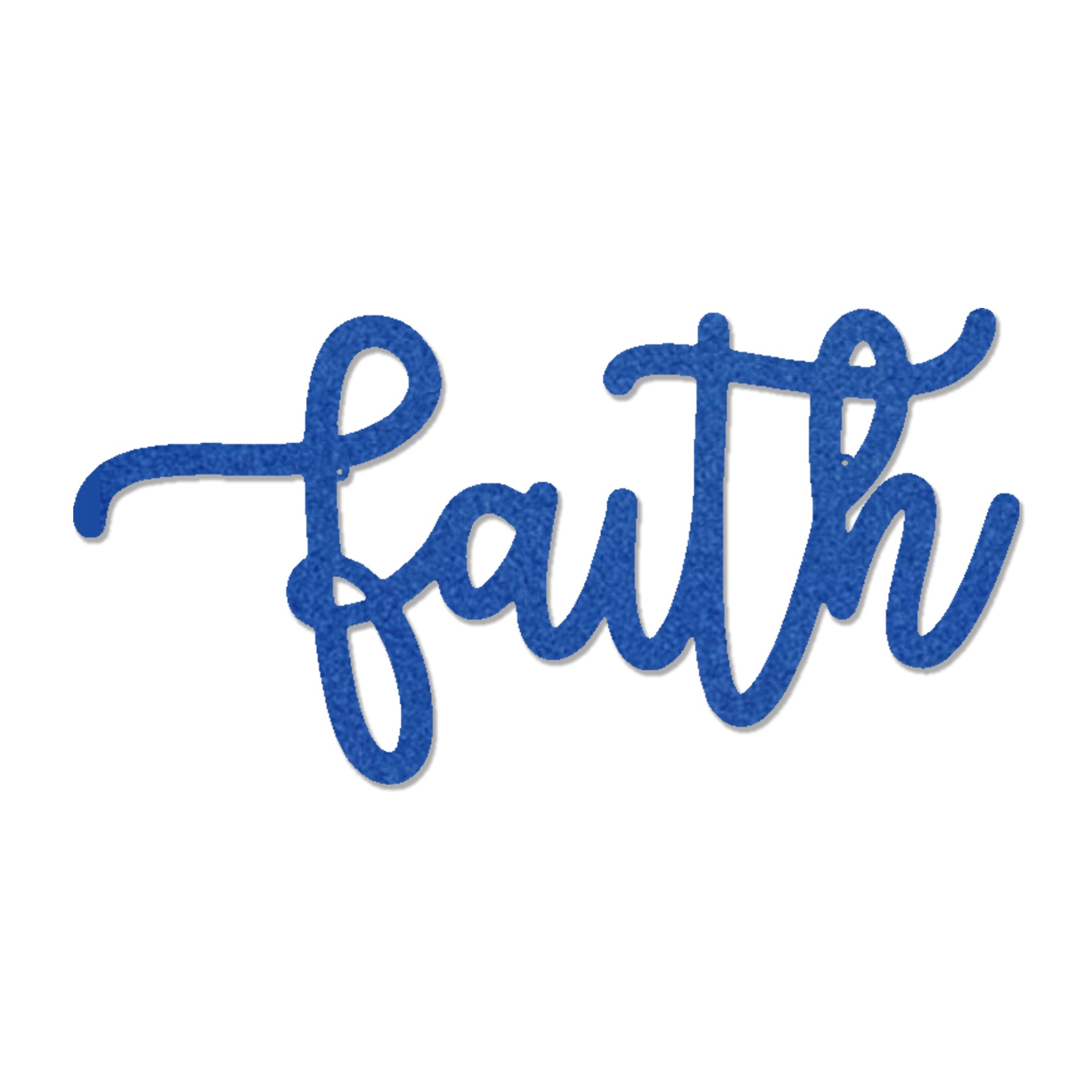 Faith Metal Wall Art Sign – Christian Inspirational Word Decor – Farmhouse Faith Script Wall Decor – Religious Home Decoration