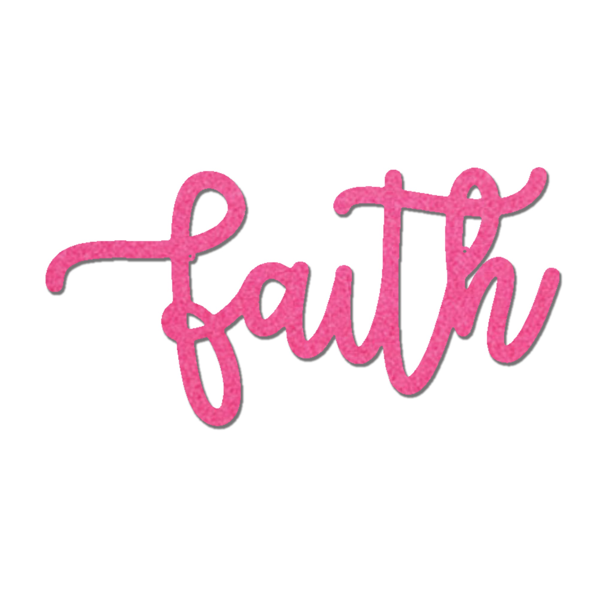 Faith Metal Wall Art Sign – Christian Inspirational Word Decor – Farmhouse Faith Script Wall Decor – Religious Home Decoration