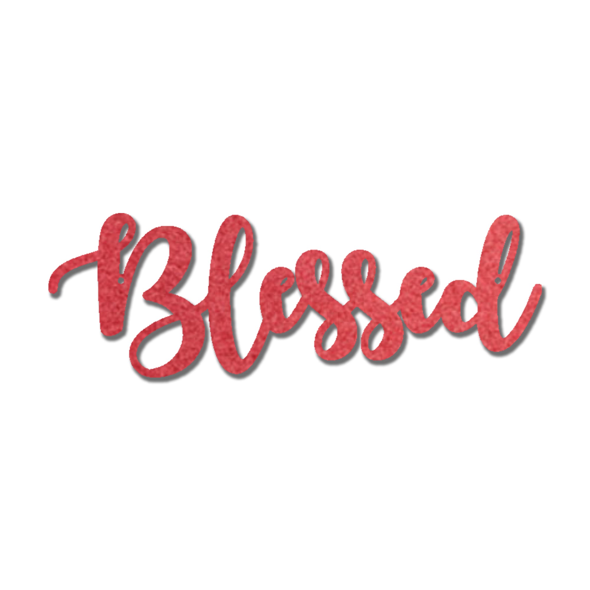 Blessed Script Metal Wall Art Sign – Christian Inspirational Word Decor – Farmhouse Faith Wall Decor – Religious Home Decoration