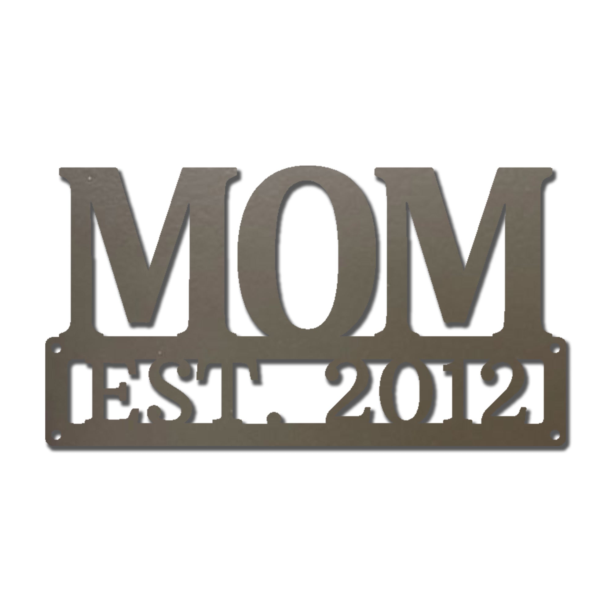 Mom Est. Year Metal Wall Art – Personalized Mom Sign – Custom Mother Established Date Sign – Mother’s Day Gift Wall Decor