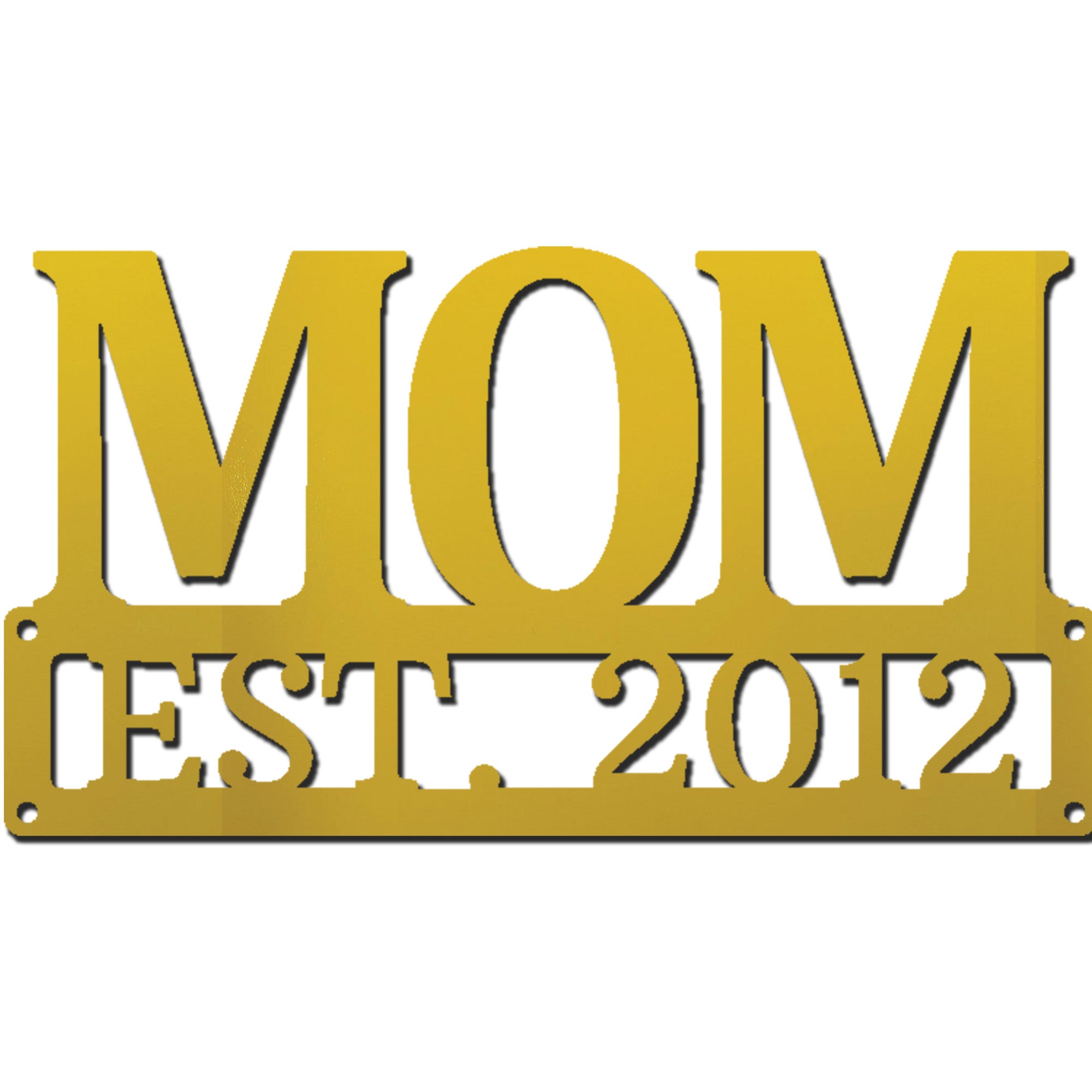 Mom Est. Year Metal Wall Art – Personalized Mom Sign – Custom Mother Established Date Sign – Mother’s Day Gift Wall Decor