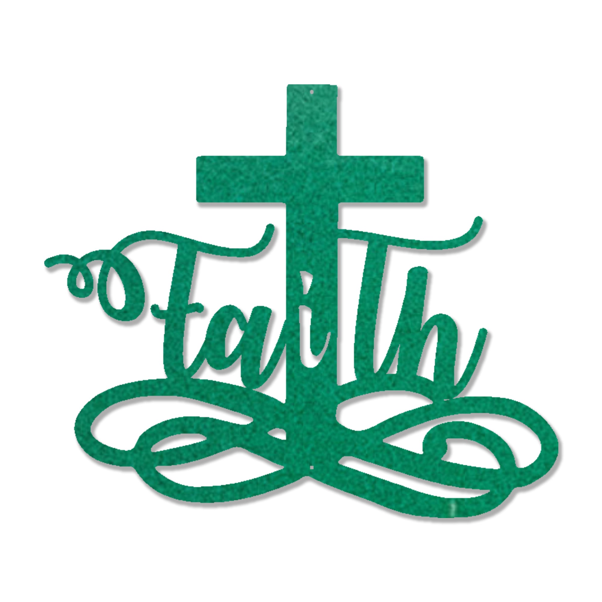 Faith Cross Metal Wall Art – Christian Decor – Inspirational Faith Steel Cross Sign – Religious Home Decor