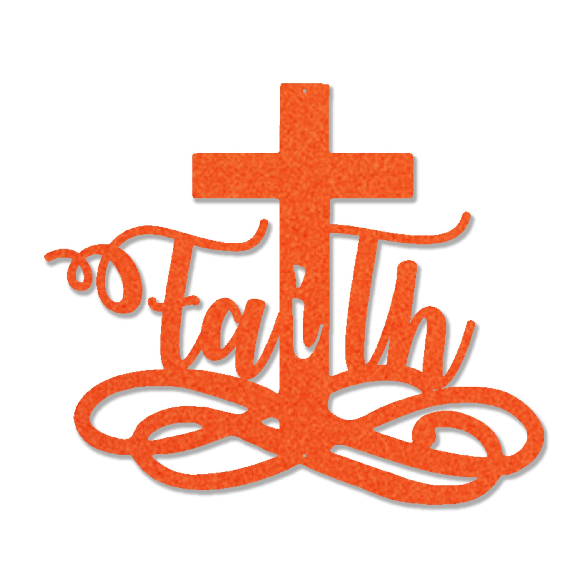 Faith Cross Metal Wall Art – Christian Decor – Inspirational Faith Steel Cross Sign – Religious Home Decor