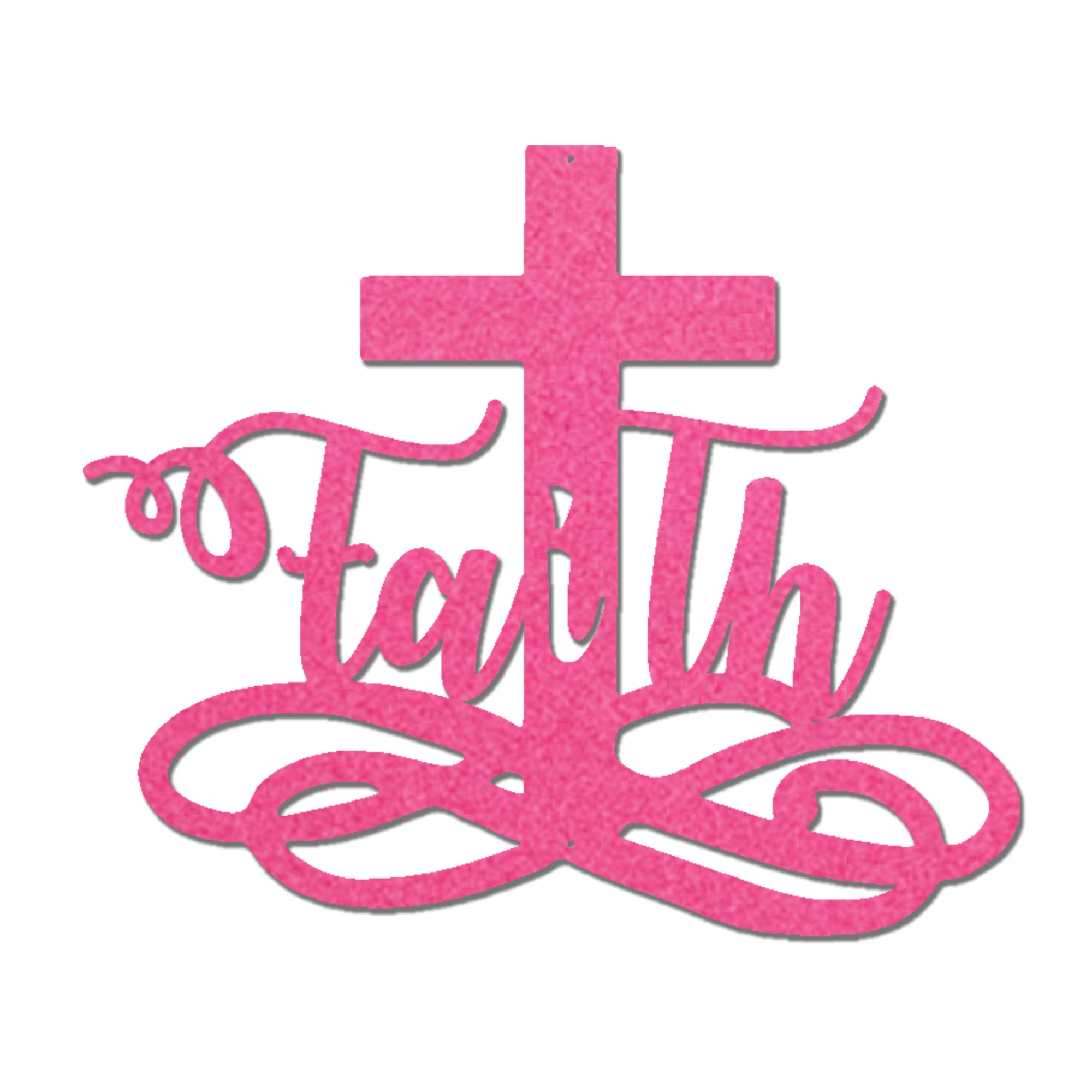 Faith Cross Metal Wall Art – Christian Decor – Inspirational Faith Steel Cross Sign – Religious Home Decor