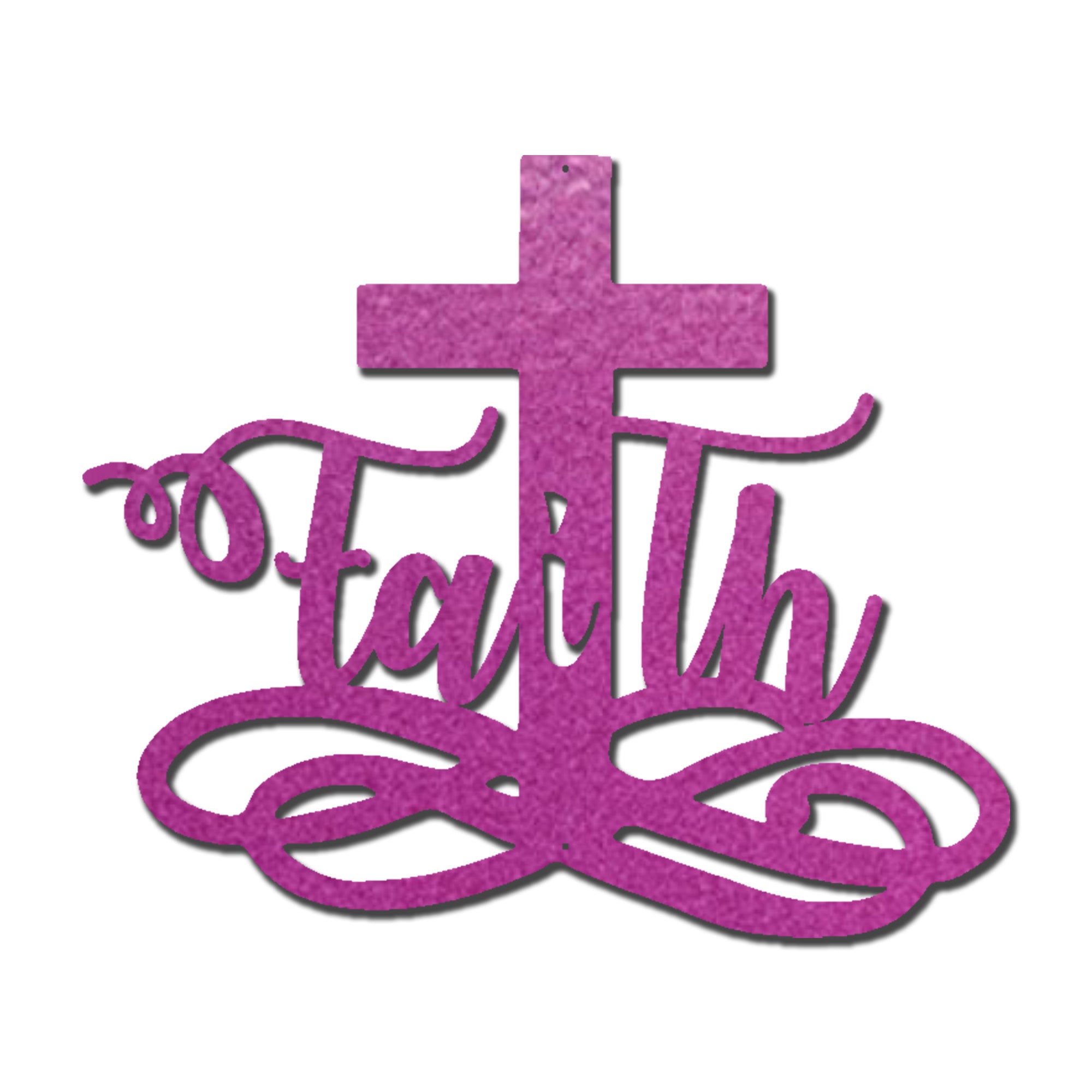 Faith Cross Metal Wall Art – Christian Decor – Inspirational Faith Steel Cross Sign – Religious Home Decor