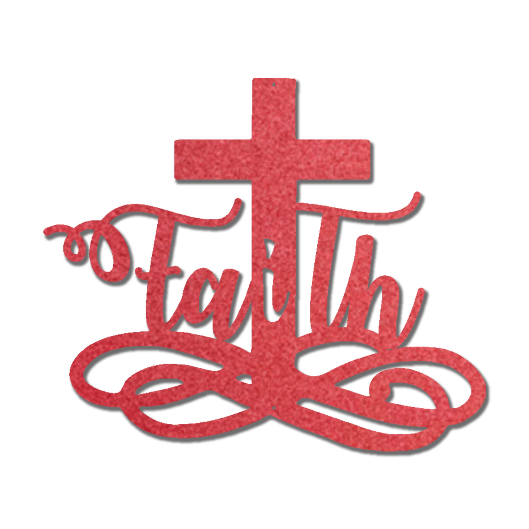 Faith Cross Metal Wall Art – Christian Decor – Inspirational Faith Steel Cross Sign – Religious Home Decor