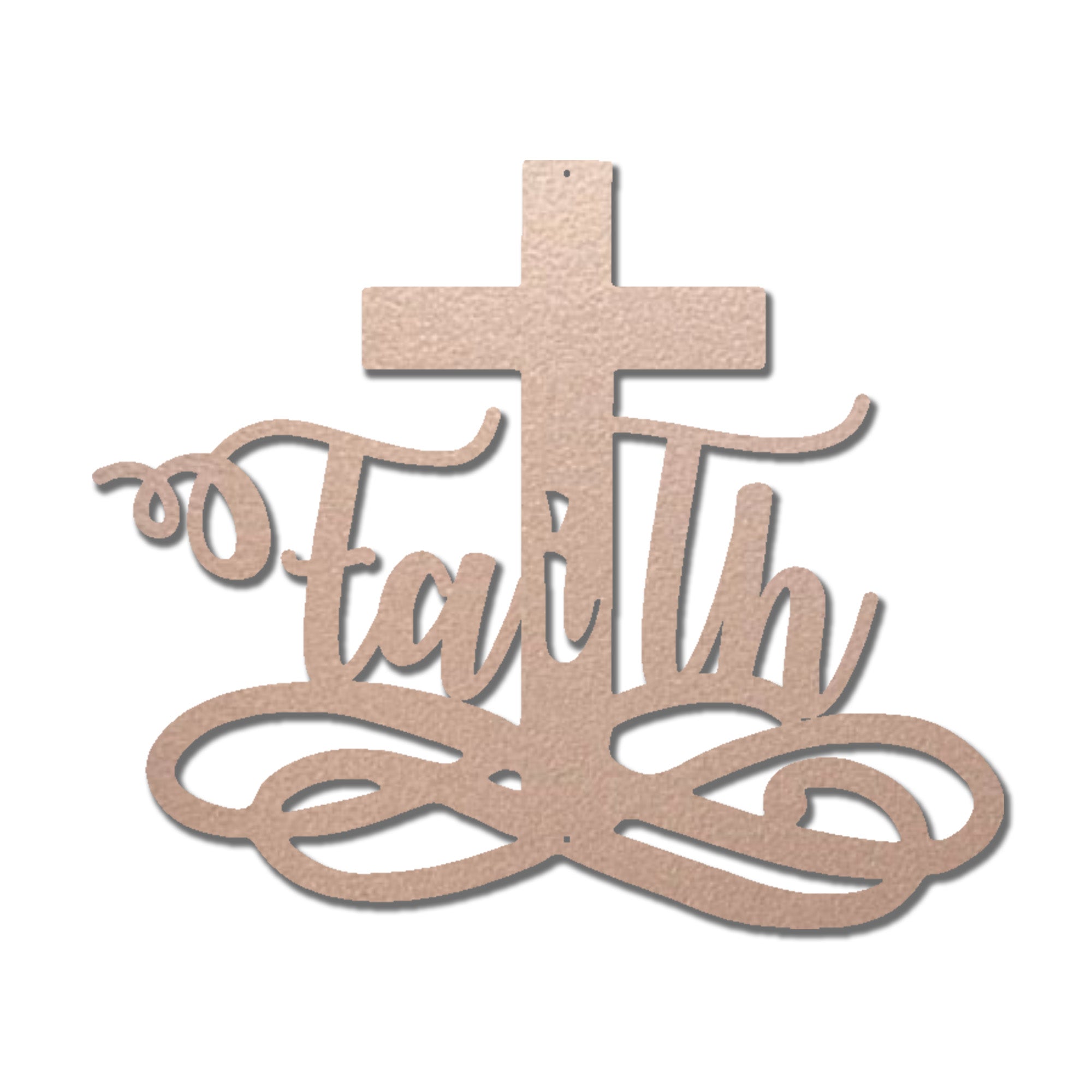 Faith Cross Metal Wall Art – Christian Decor – Inspirational Faith Steel Cross Sign – Religious Home Decor
