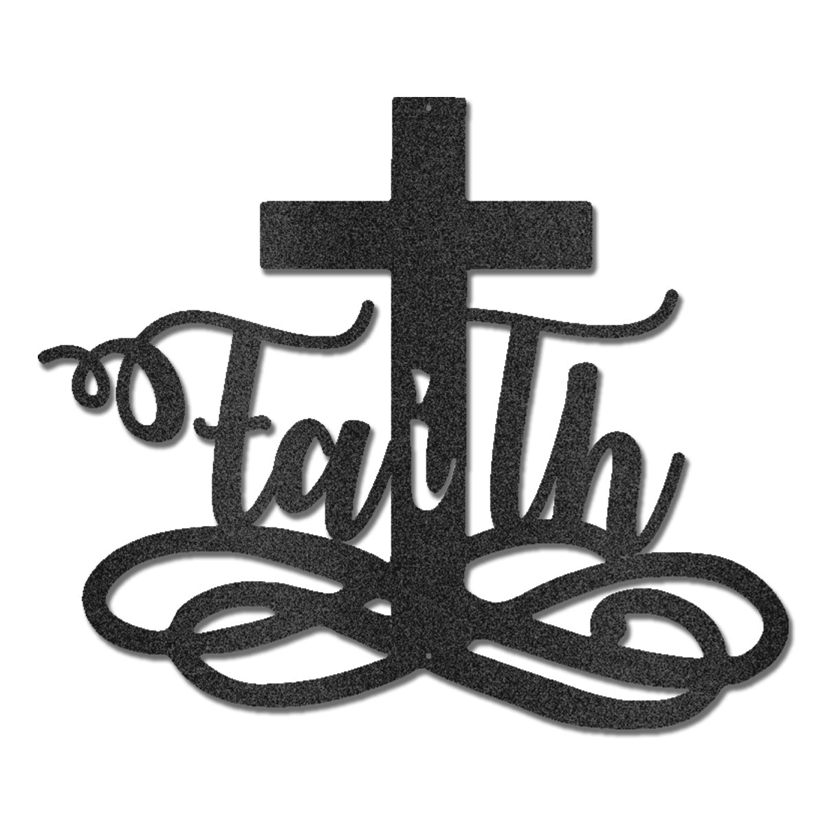 Faith Cross Metal Wall Art – Christian Decor – Inspirational Faith Steel Cross Sign – Religious Home Decor