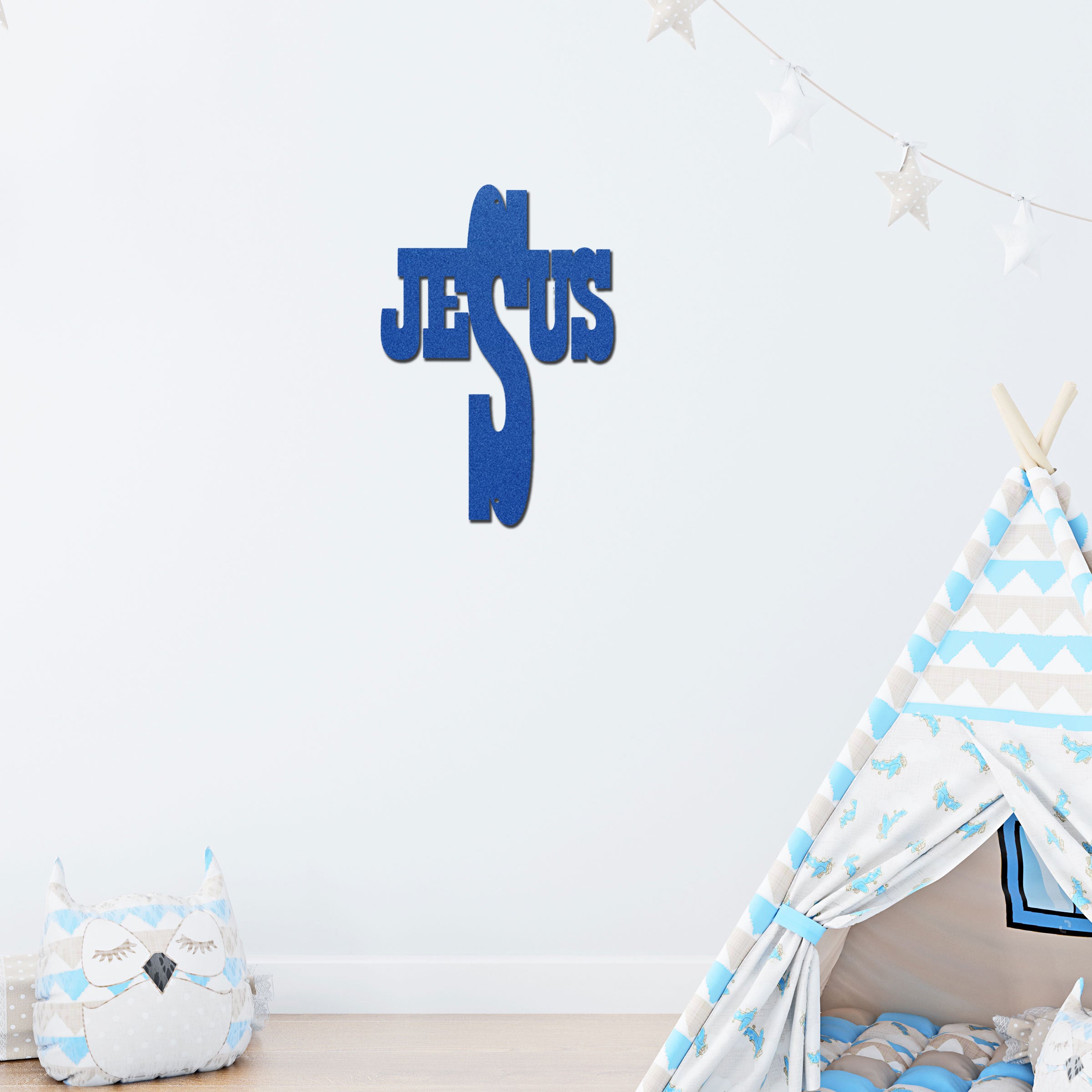 Jesus Cross Metal Wall Art – Christian Steel Cross Sign – Inspirational Faith Decor – Religious Wall Decor