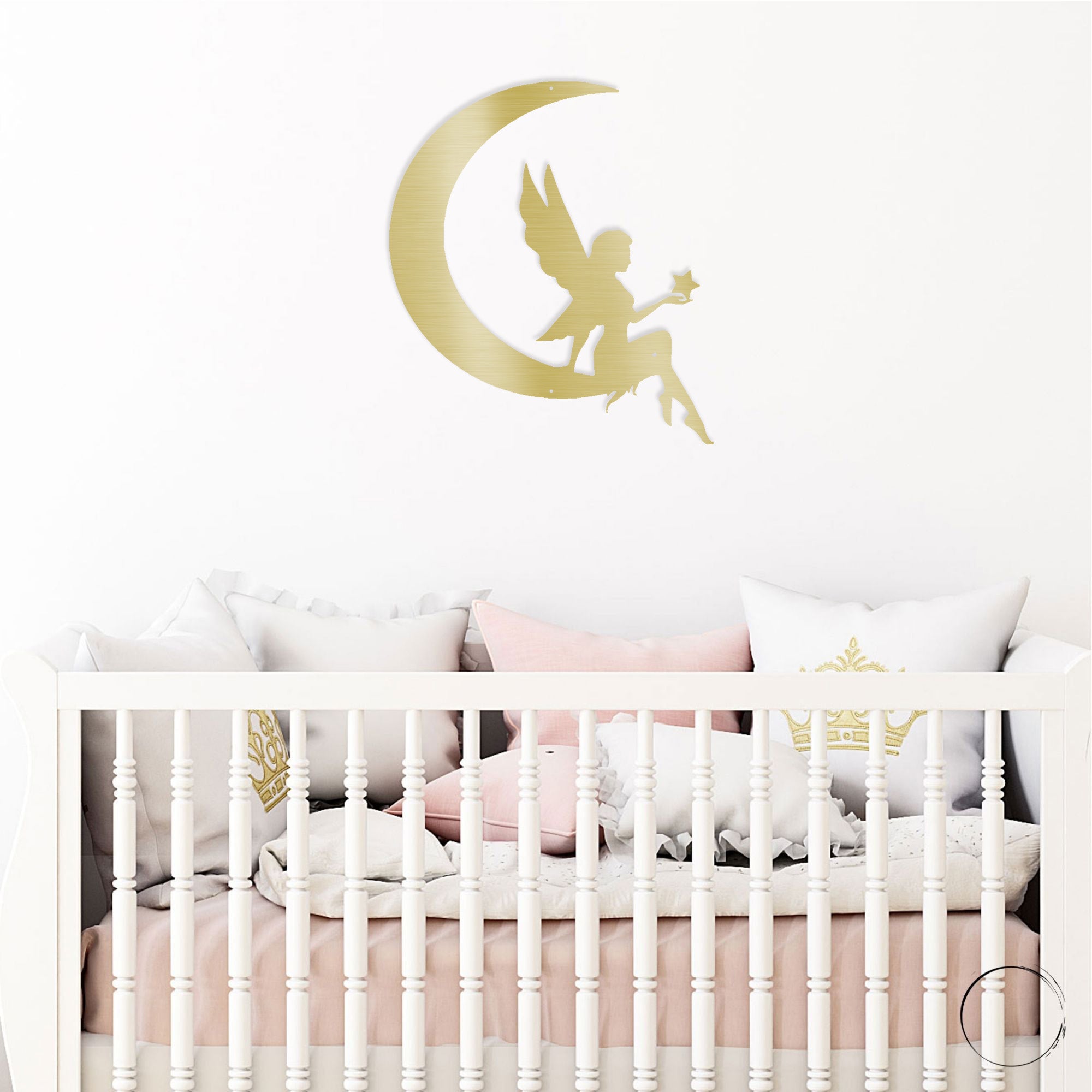 Moon Fairy Metal Wall Art – Nursery Decor – Princess Room Wall Decor