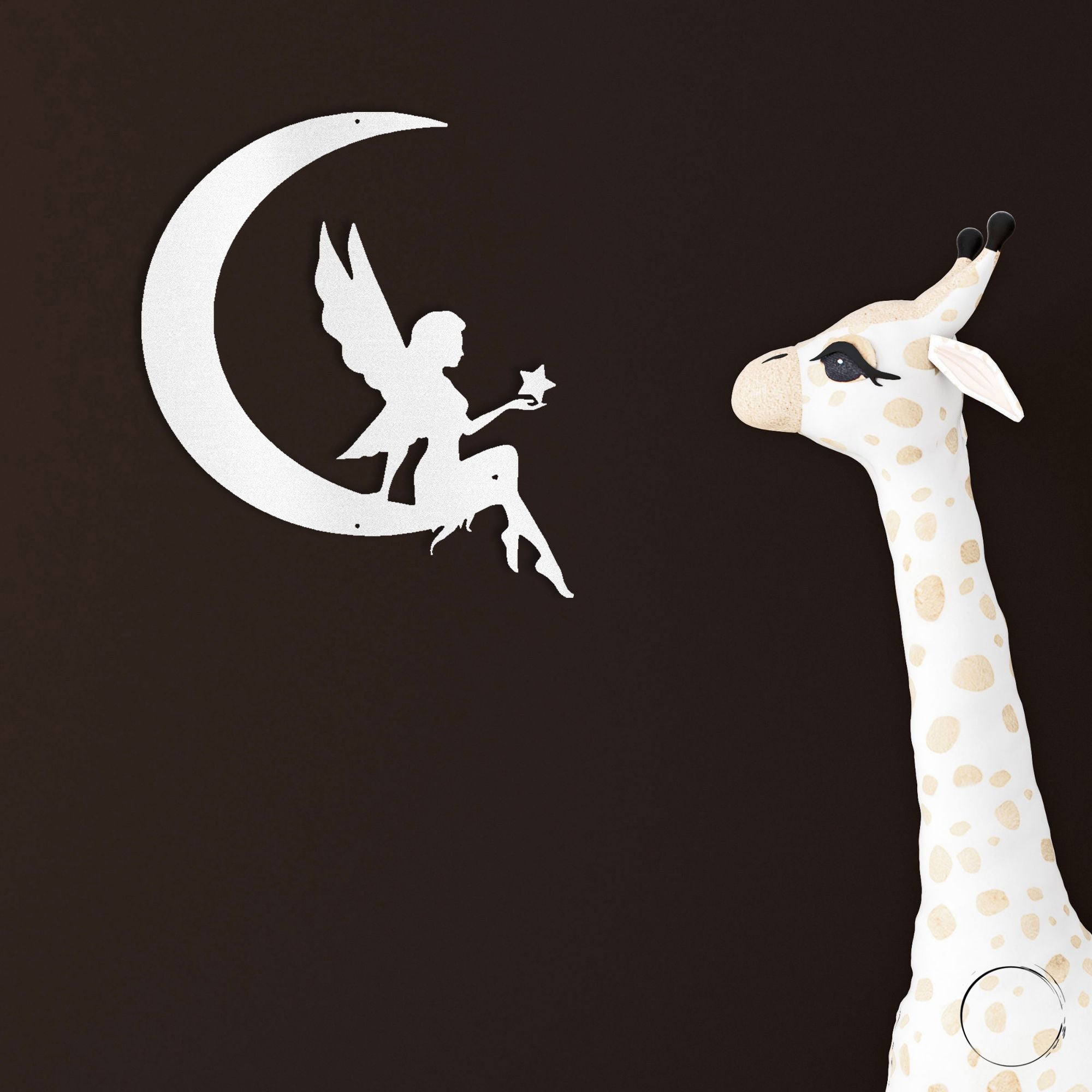 Moon Fairy Metal Wall Art – Nursery Decor – Princess Room Wall Decor