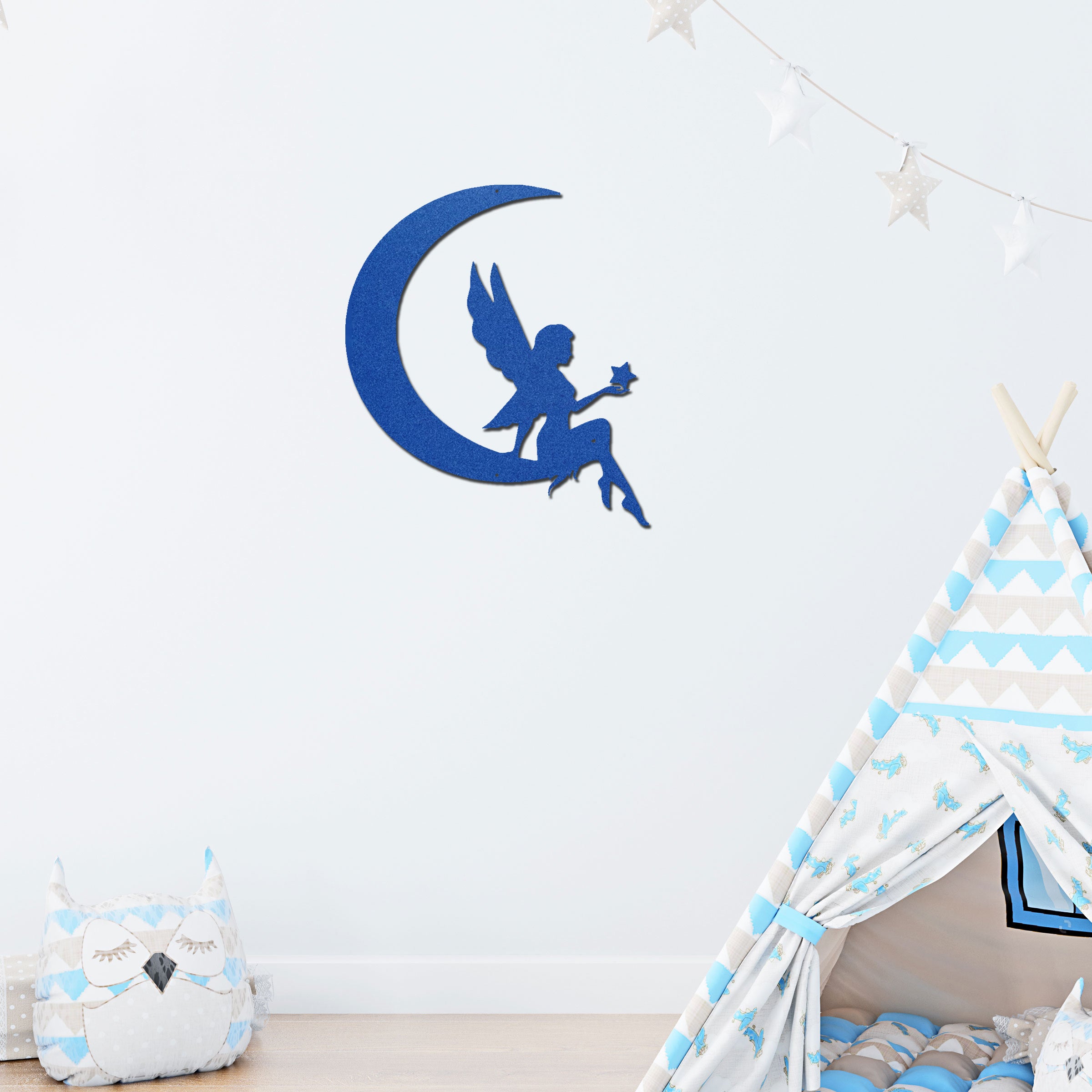Moon Fairy Metal Wall Art – Nursery Decor – Princess Room Wall Decor