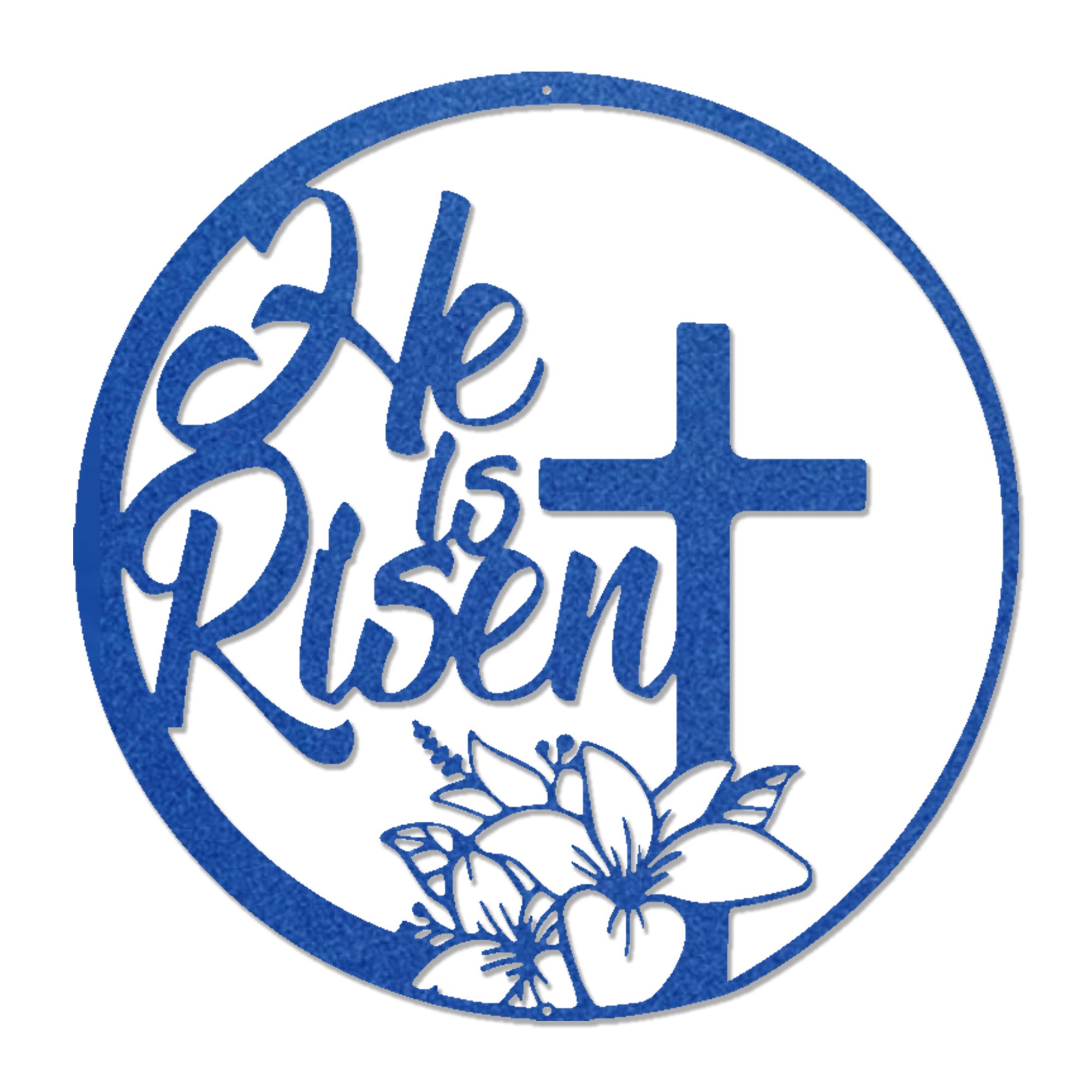 He Is Risen Metal Wall Art – Christian Cross Wall Decor – Faith Inspired Metal Sign – Easter Religious Home Decor
