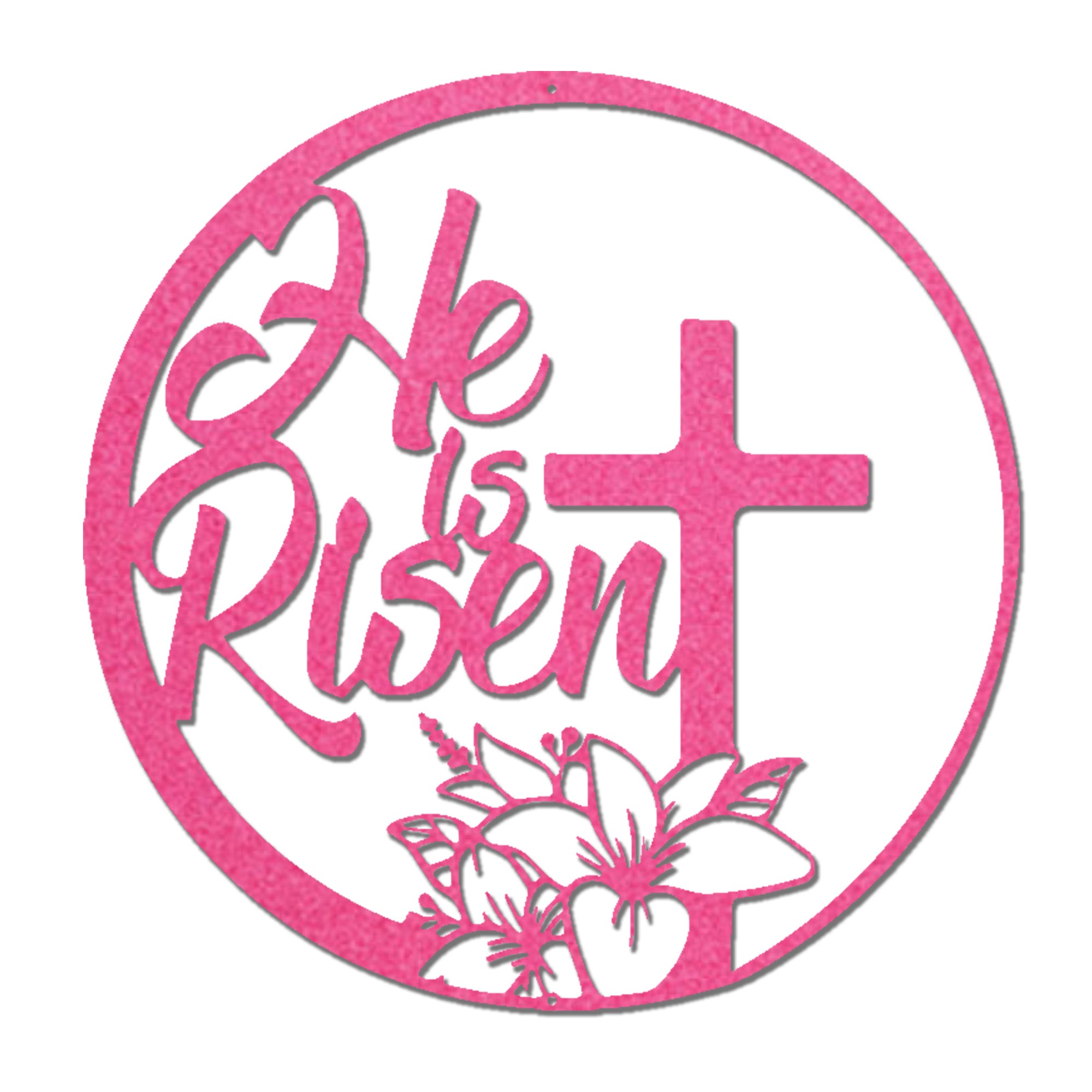 He Is Risen Metal Wall Art – Christian Cross Wall Decor – Faith Inspired Metal Sign – Easter Religious Home Decor