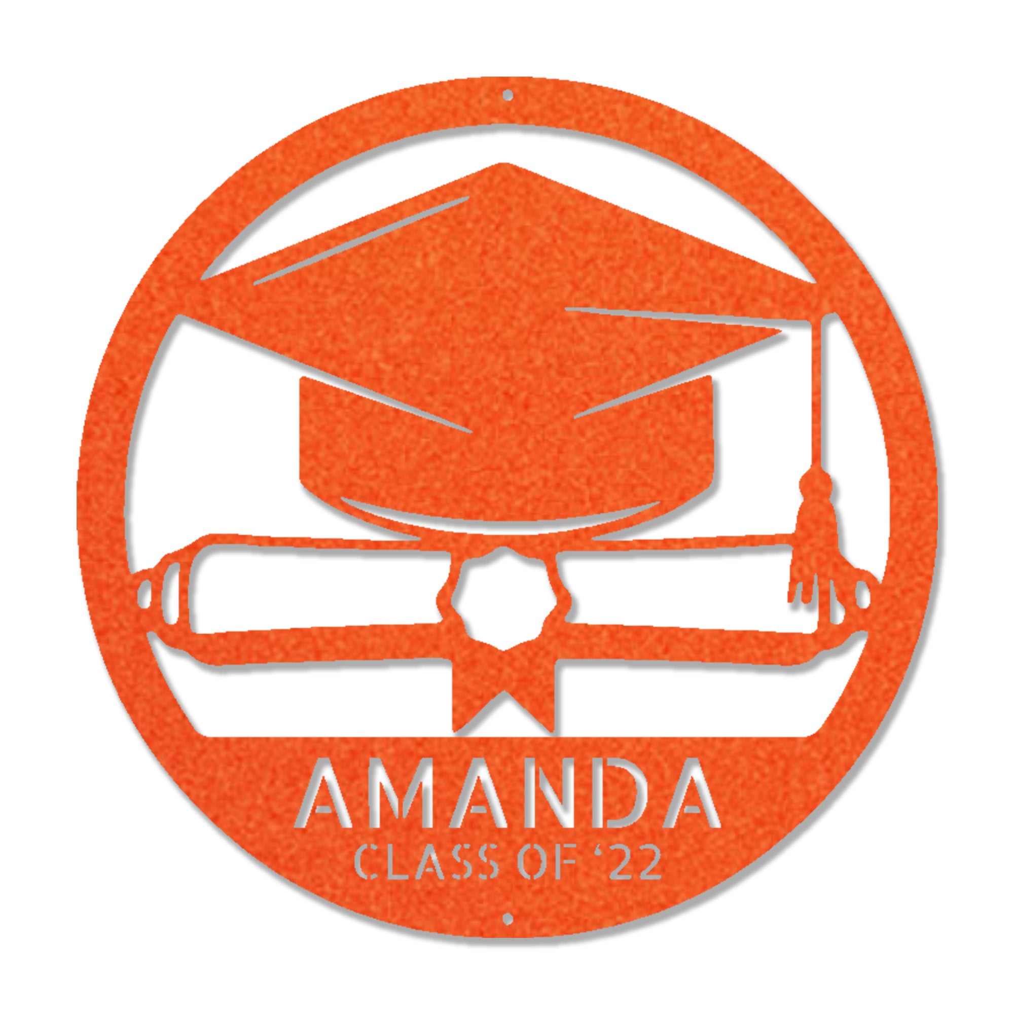 Personalized Graduation Metal Sign, Custom Graduate Name Sign, Class of 2026 Gift, Graduation Cap Decor, Senior Gift