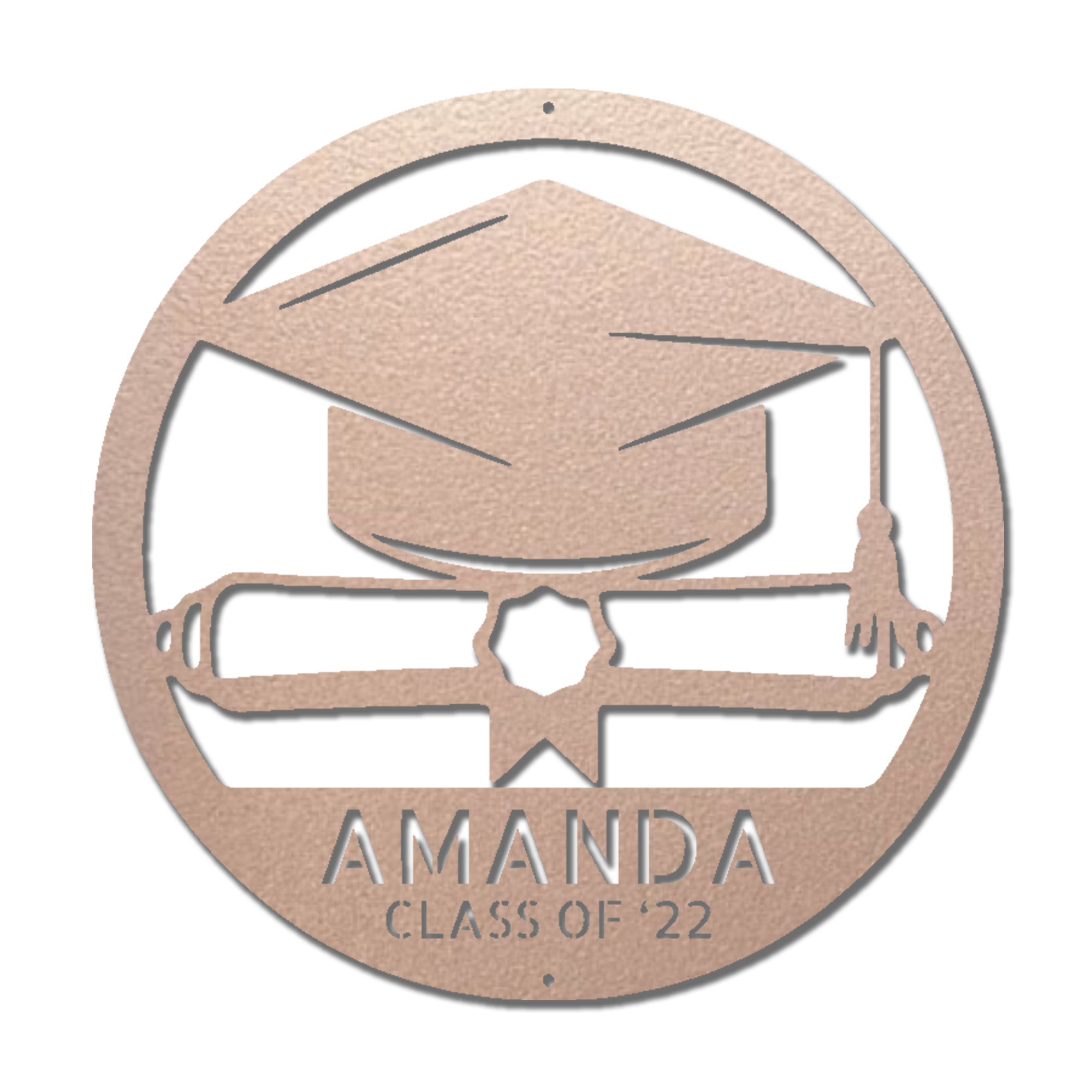 Personalized Graduation Metal Sign, Custom Graduate Name Sign, Class of 2026 Gift, Graduation Cap Decor, Senior Gift
