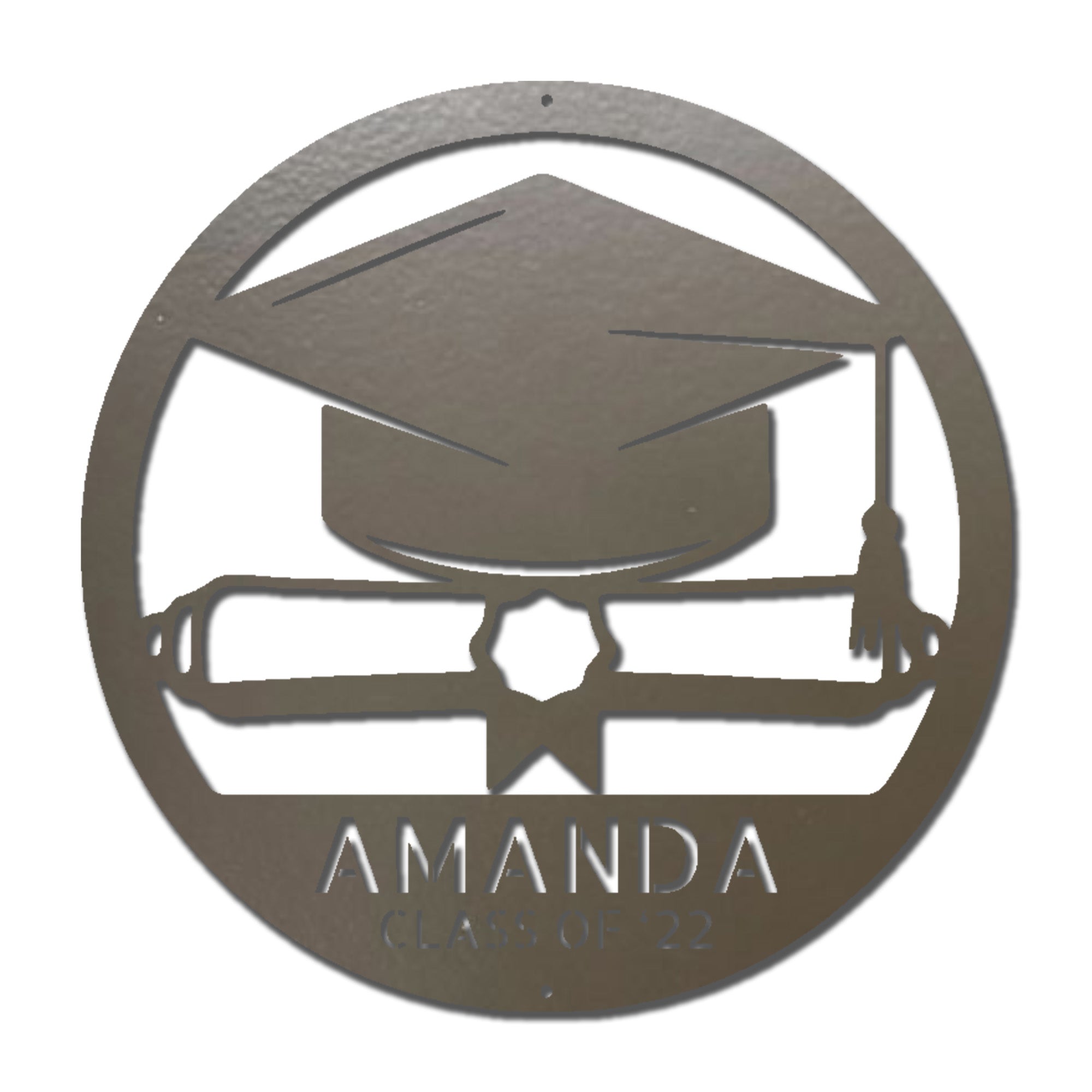 Personalized Graduation Metal Sign, Custom Graduate Name Sign, Class of 2026 Gift, Graduation Cap Decor, Senior Gift
