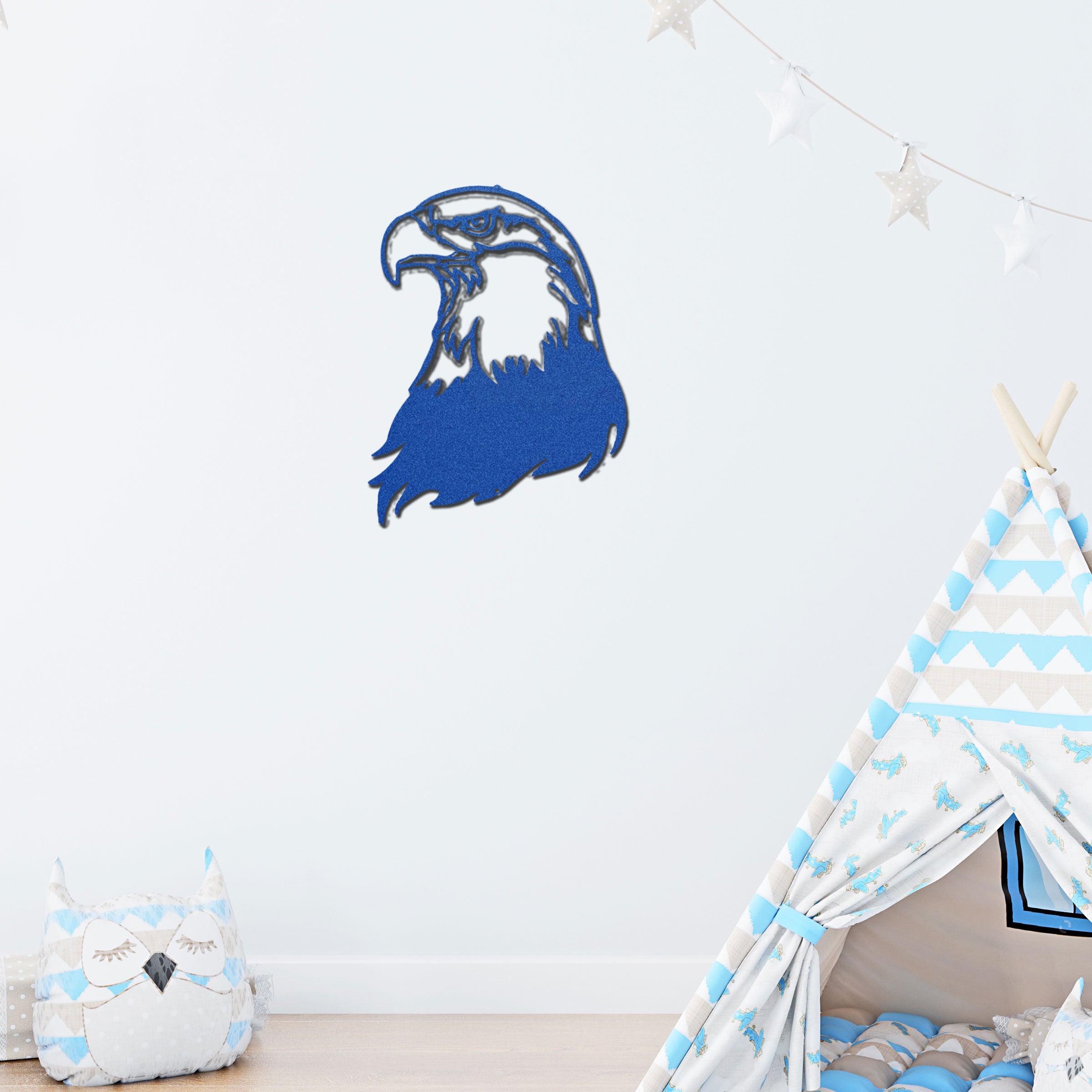Bald Eagle Metal Wall Art – Patriotic American Eagle Wall Decor – Rustic Wildlife Metal Sign – Cabin Lodge Wall Art