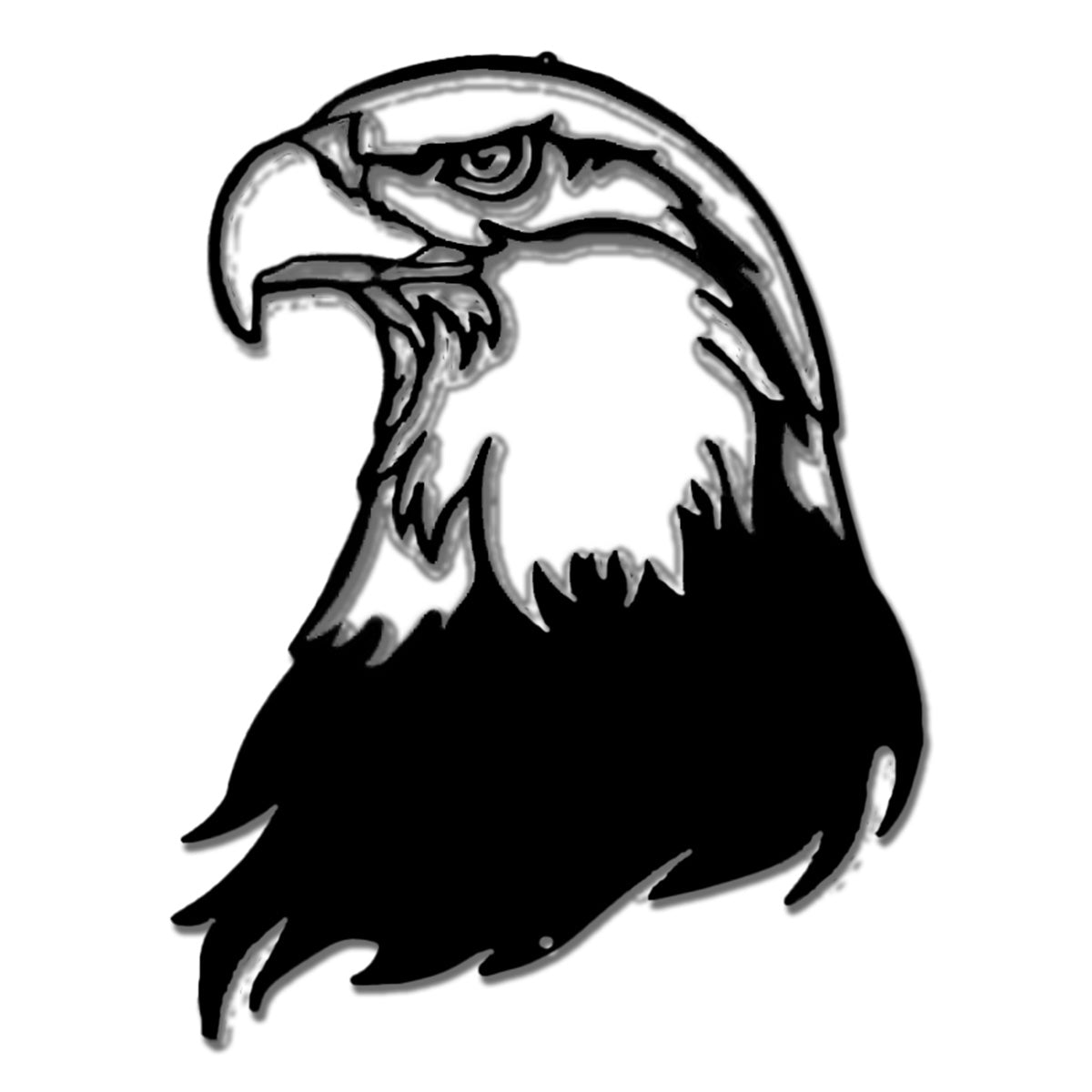 Bald Eagle Metal Wall Art – Patriotic American Eagle Wall Decor – Rustic Wildlife Metal Sign – Cabin Lodge Wall Art