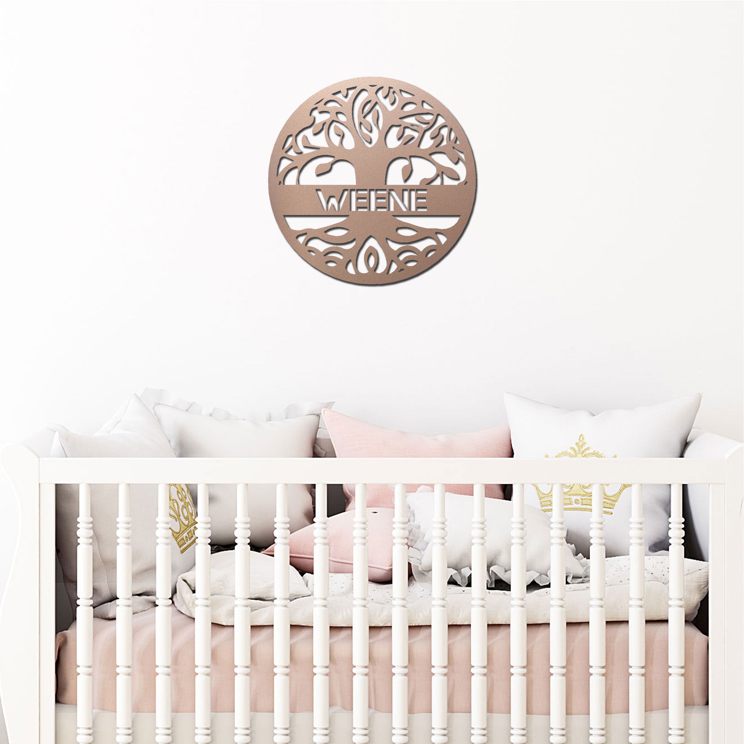 Personalized Tree of Life Metal Wall Art – Custom Family Name Sign – Tree of Life Metal Decor – Nature Inspired Family Wall Decor