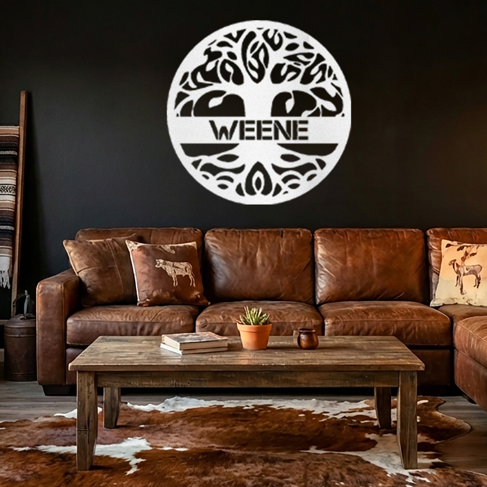 Personalized Tree of Life Metal Wall Art – Custom Family Name Sign – Tree of Life Metal Decor – Nature Inspired Family Wall Decor