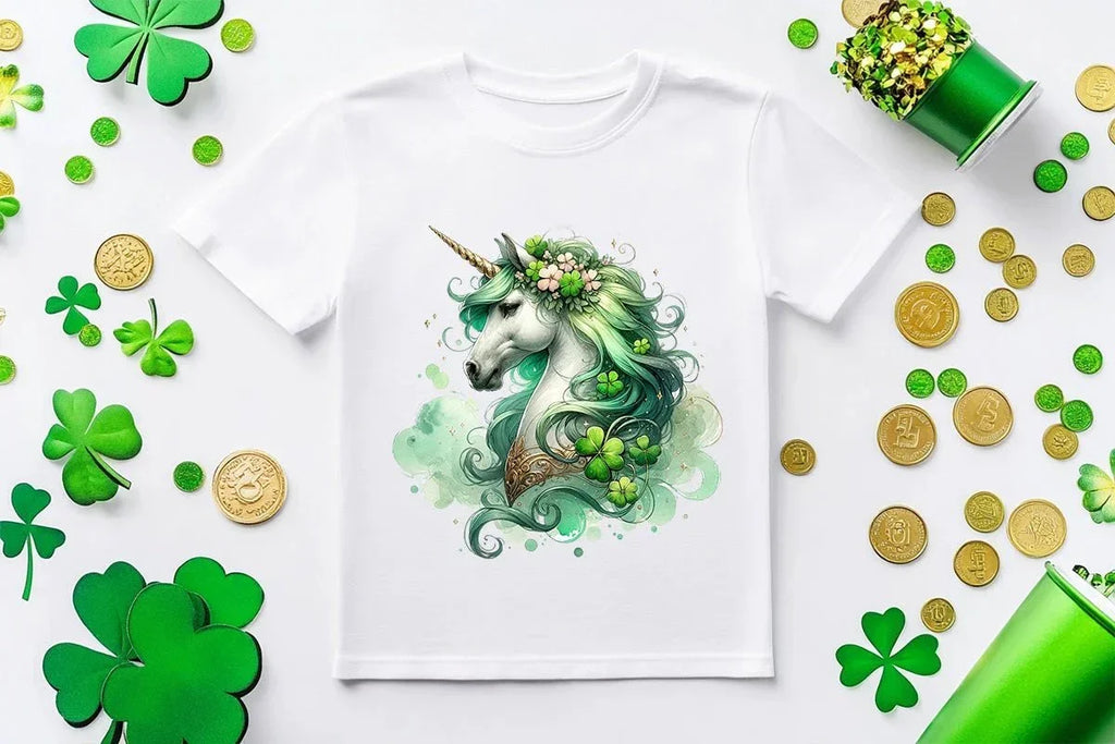 Magical Irish Unicorn St. Patrick's Day T-Shirt – Enchanting Lucky Charm Tee