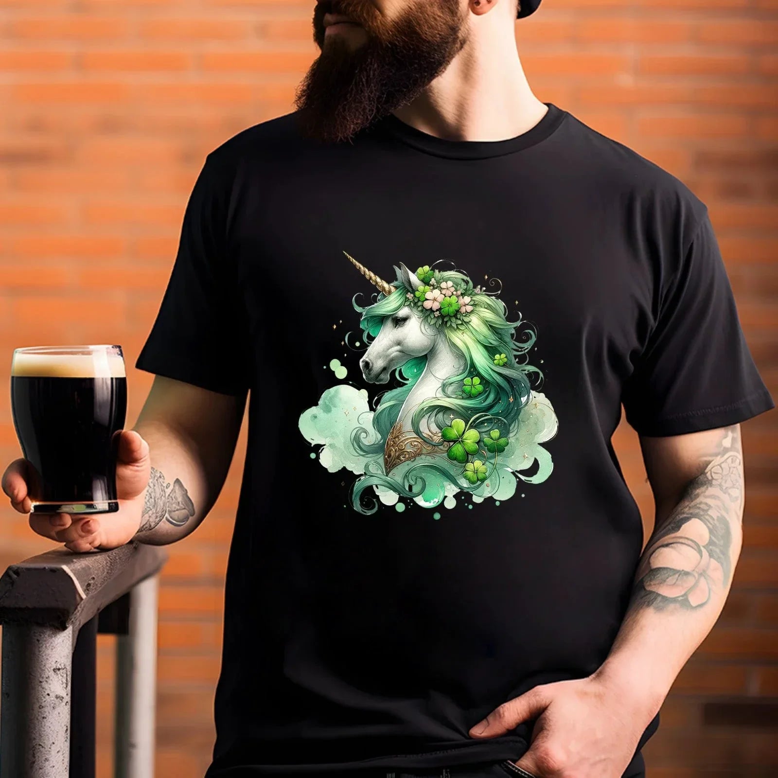 Magical Irish Unicorn St. Patrick's Day T-Shirt – Enchanting Lucky Charm Tee