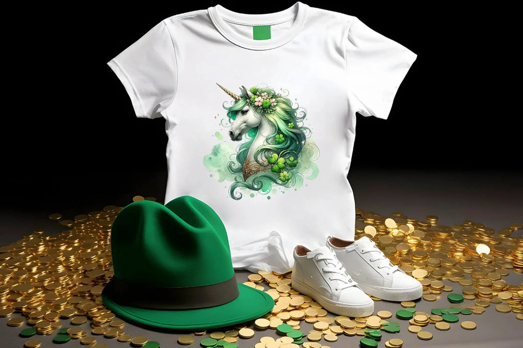 Magical Irish Unicorn St. Patrick's Day T-Shirt – Enchanting Lucky Charm Tee