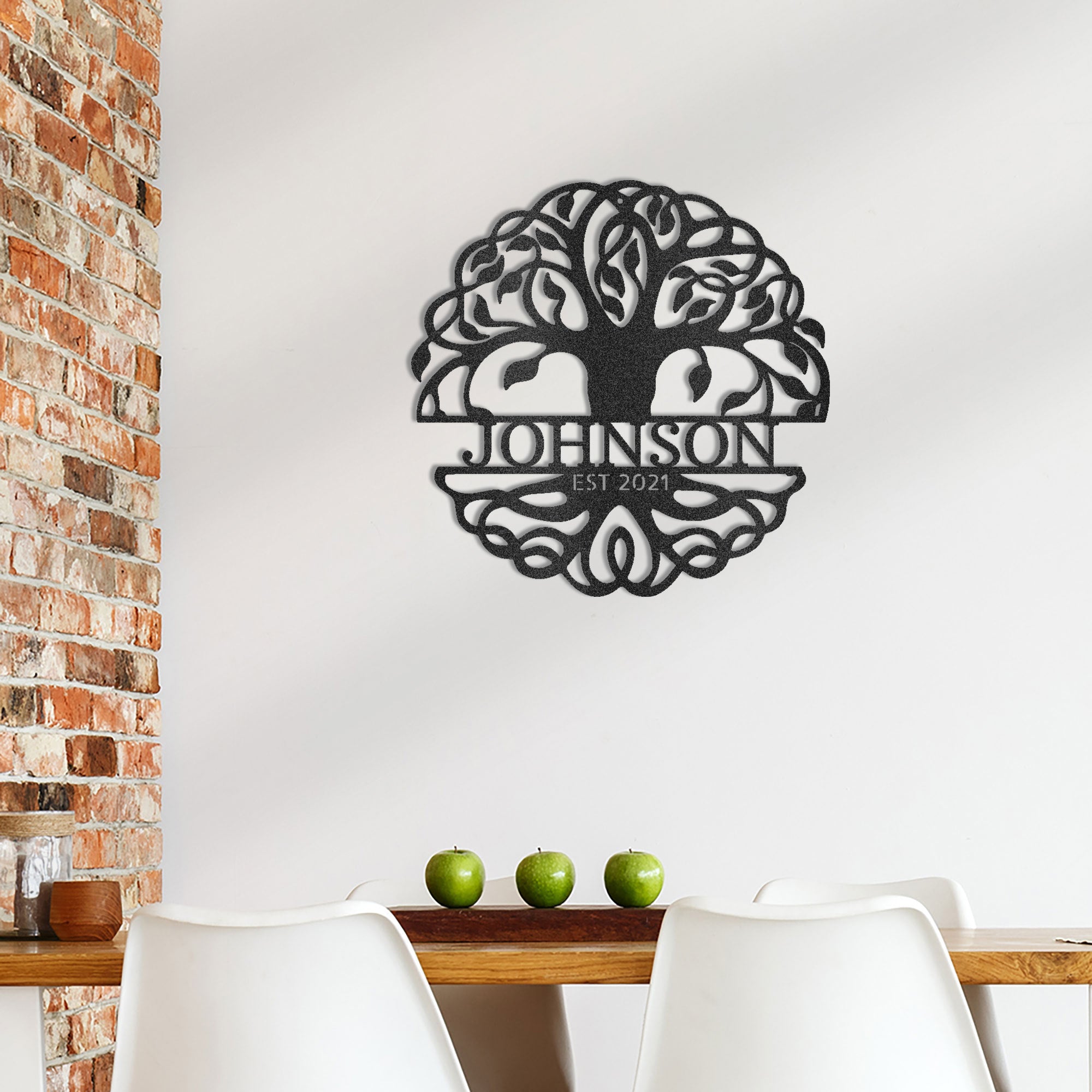 Personalized Tree of Life Metal Wall Art – Custom Family Name Sign – Tree of Life Metal Decor – Nature Inspired Family Wall Decor