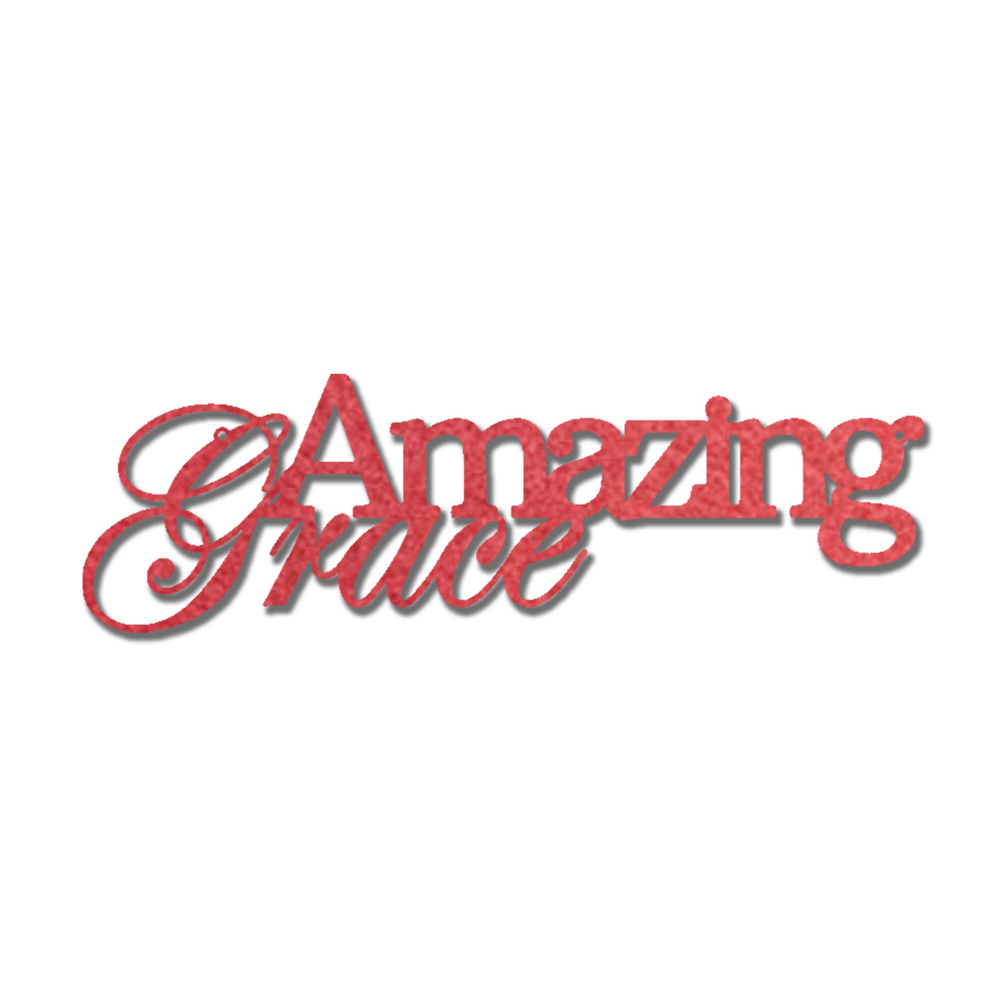 Amazing Grace Metal Wall Art Sign – Christian Steel Scripture Decor – Inspirational Faith Home Decor – Laser Cut Metal Sign